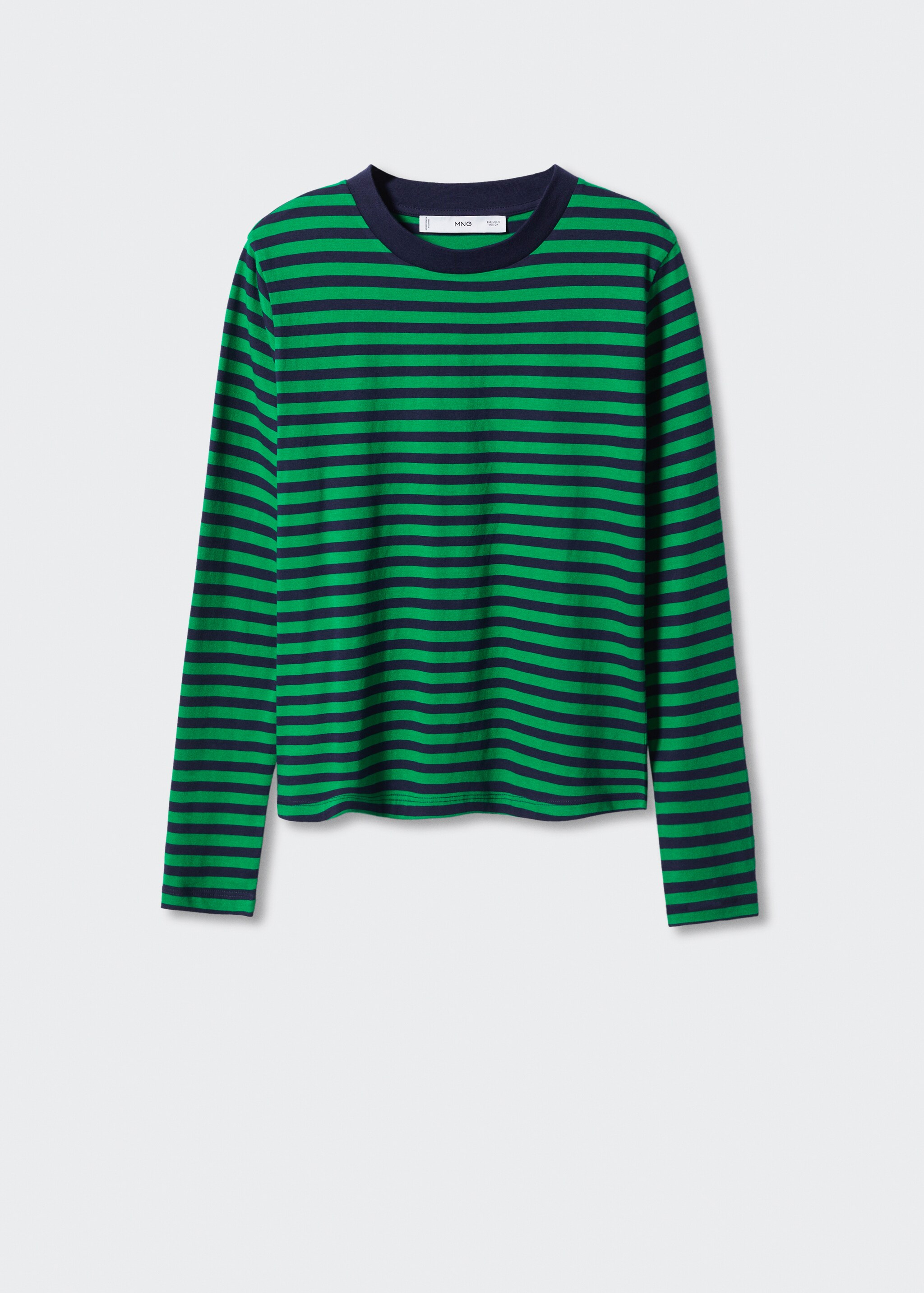 Striped 100% cotton t-shirt - Article without model