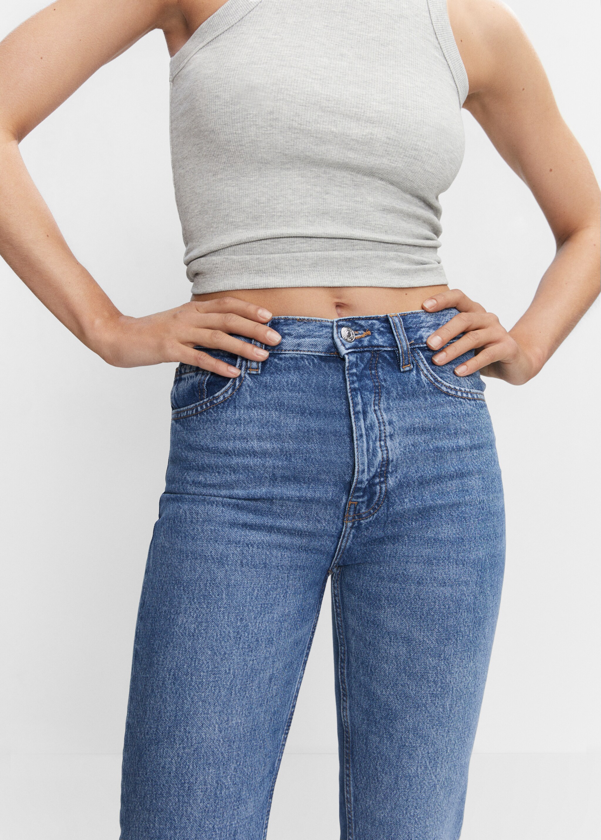 Jeans rectos tiro alto aberturas - Detalle del artículo 6