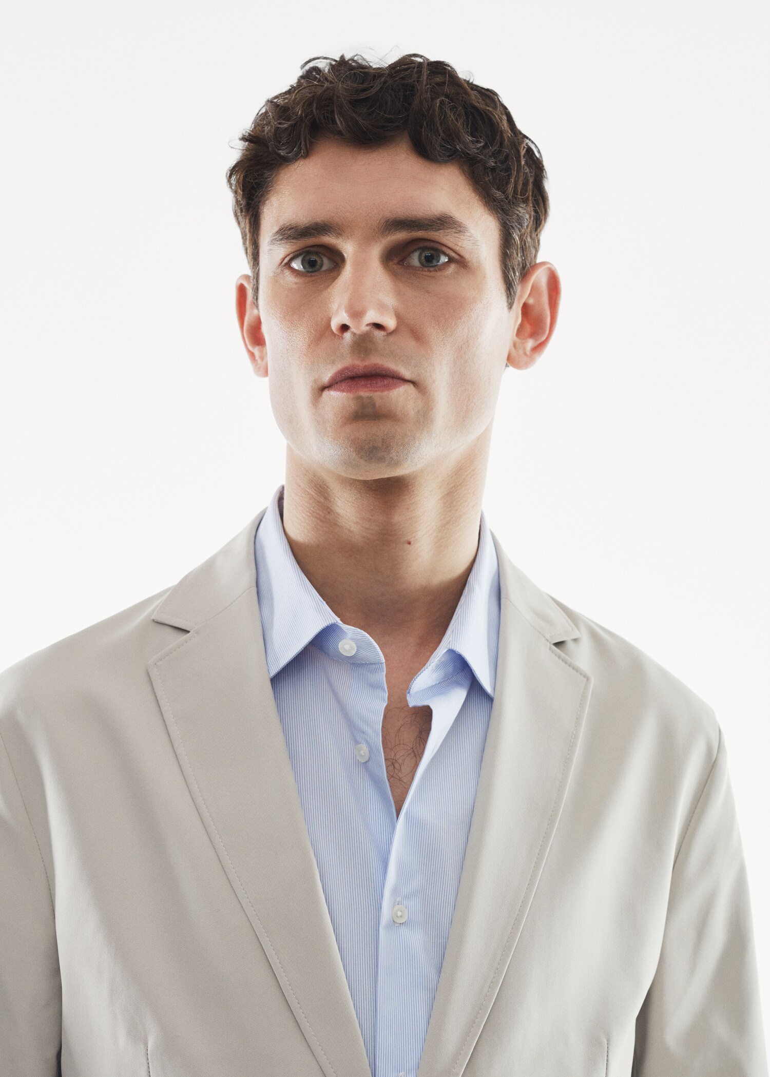 Slim-fit technical suit blazer - Details of the article 1