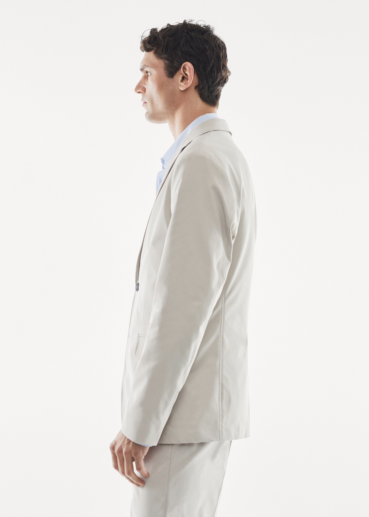 Slim-fit technical suit blazer - Details of the article 6