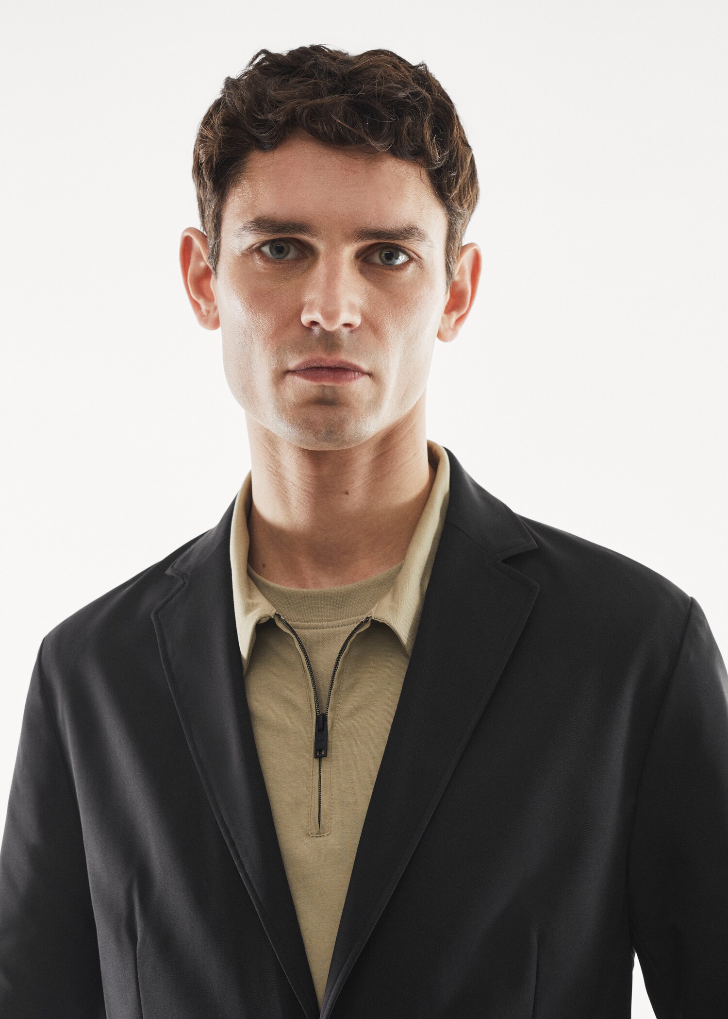 Slim-fit technical suit blazer - Details of the article 1