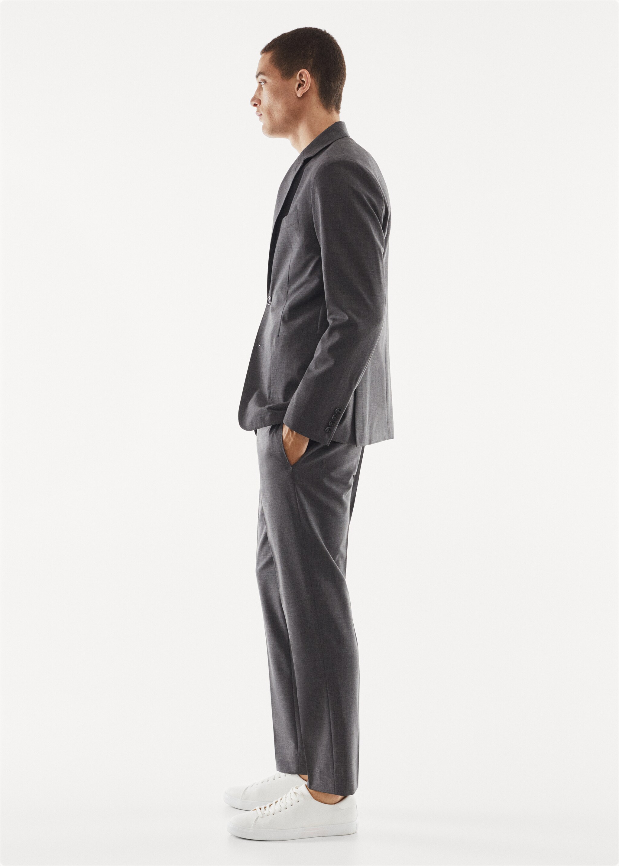 Breathable slim-fit suit jacket - Details of the article 4