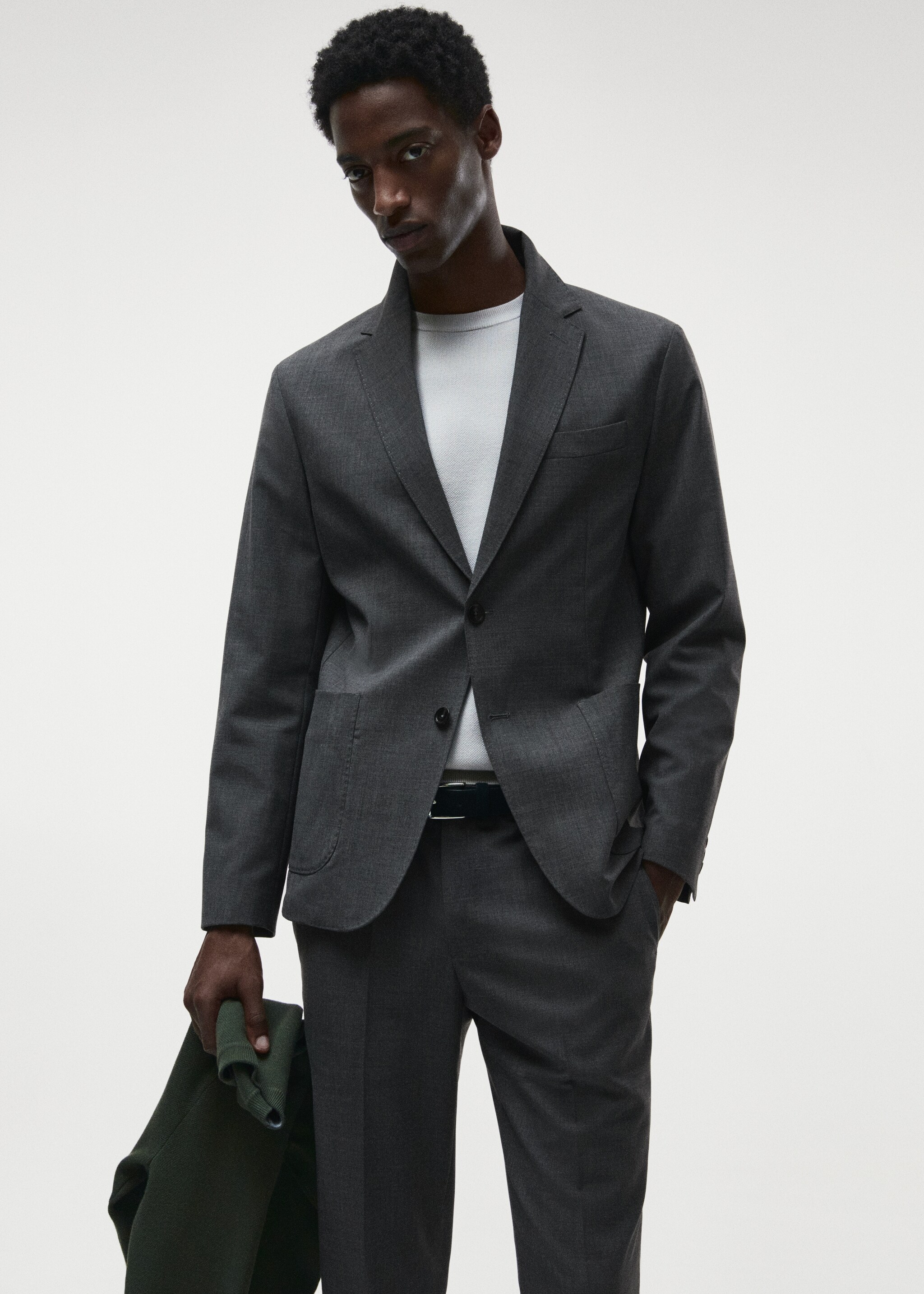 Breathable slim-fit suit jacket - Details of the article 5
