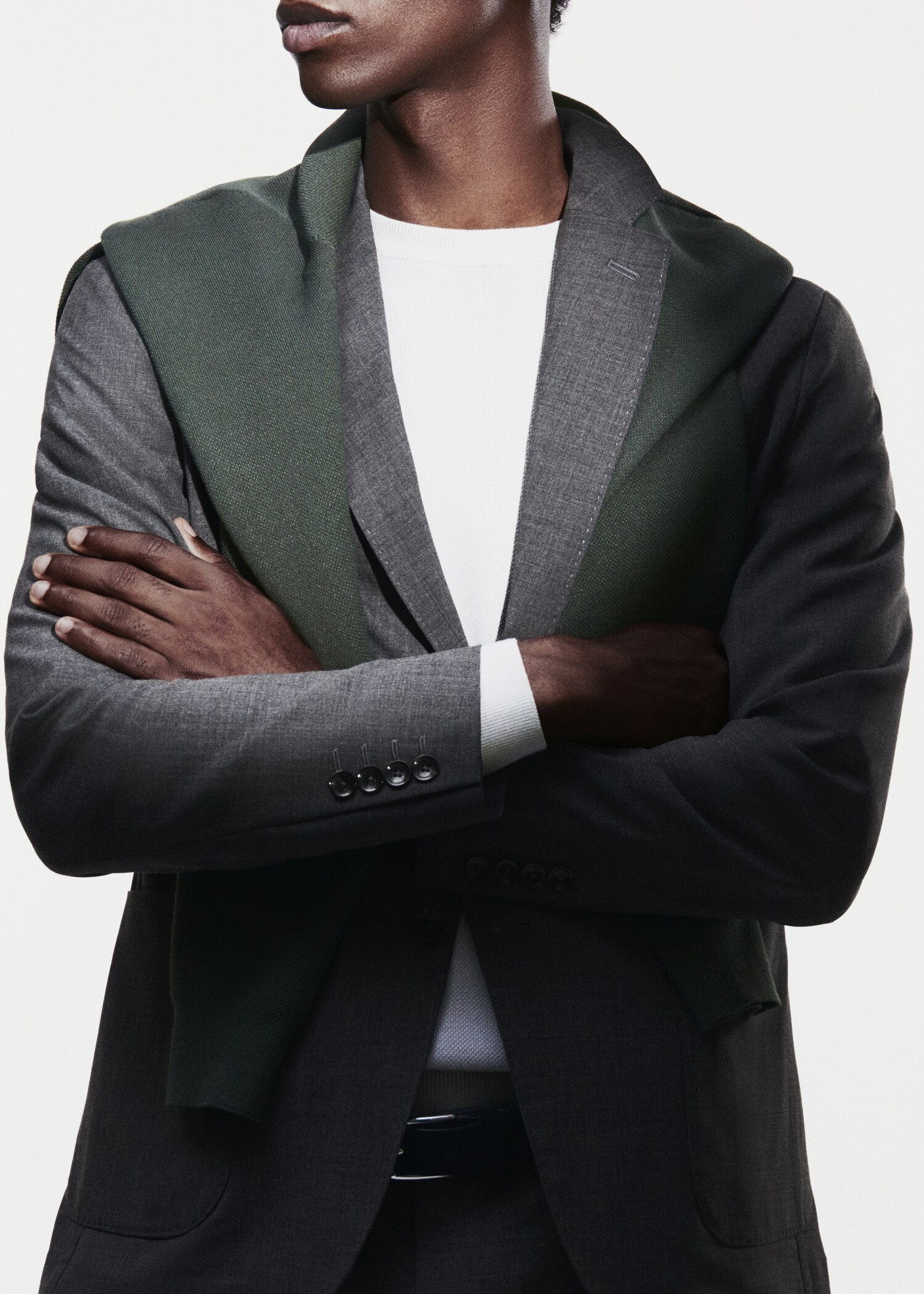 Breathable slim-fit suit blazer - Details of the article 6