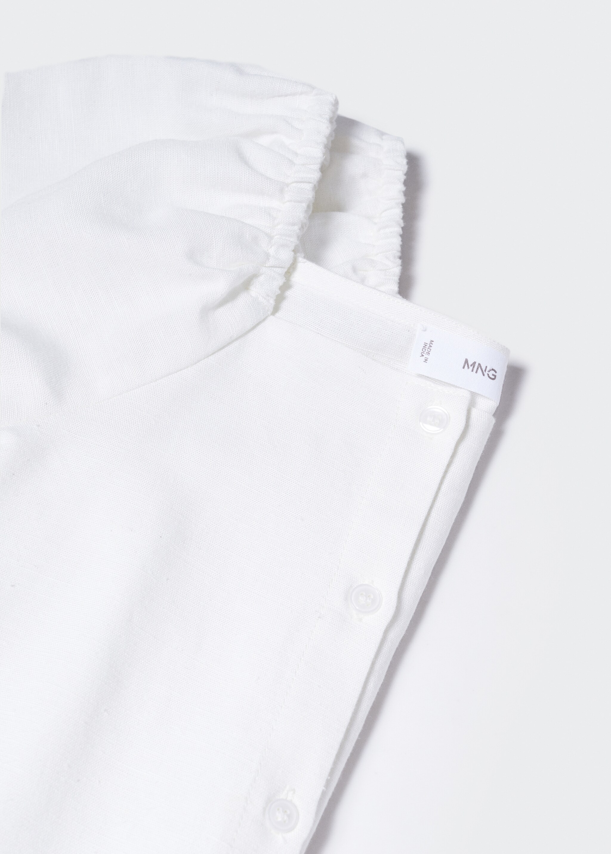 Button linen-blend blouse - Details of the article 8