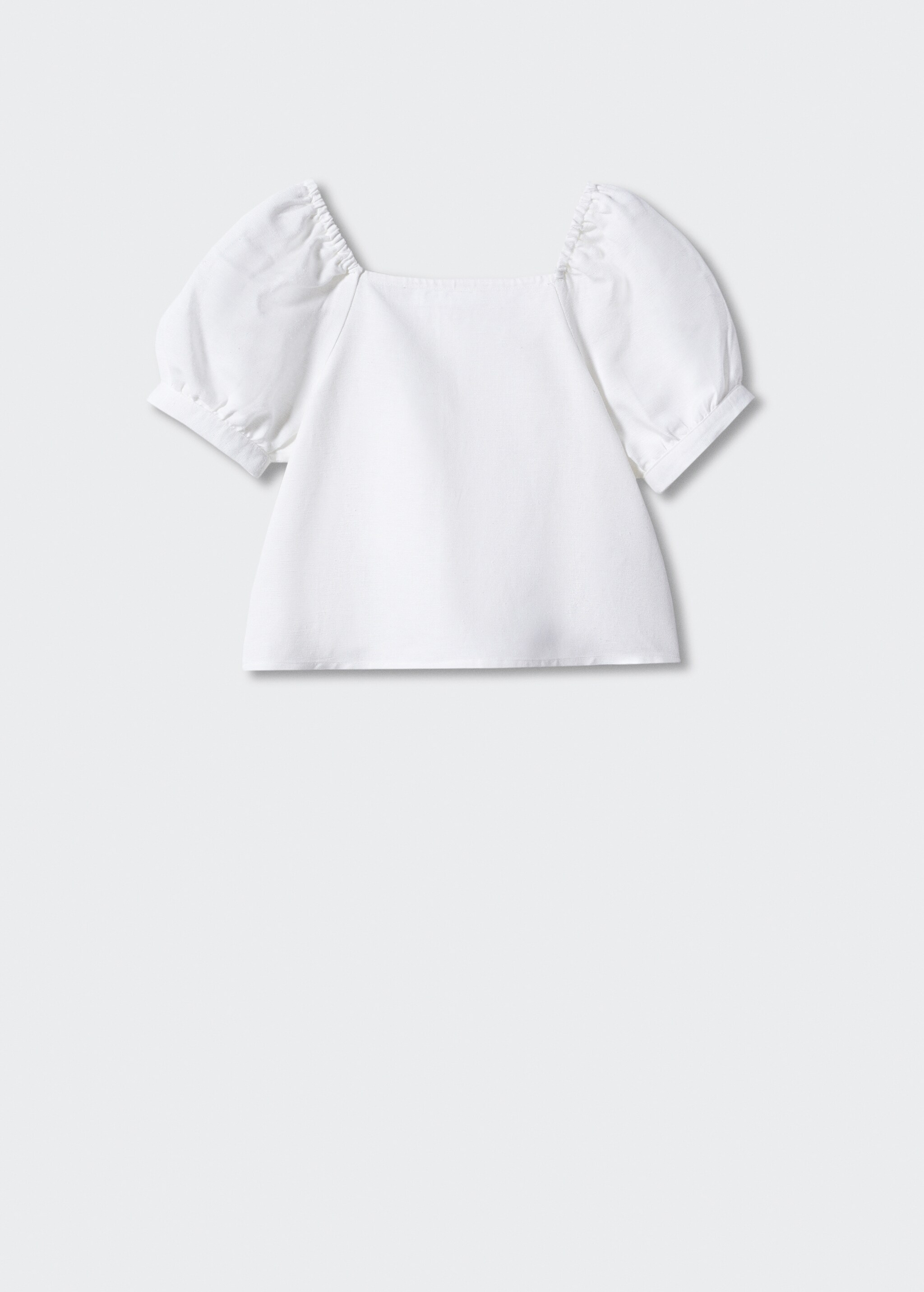 Button linen-blend blouse - Reverse of the article