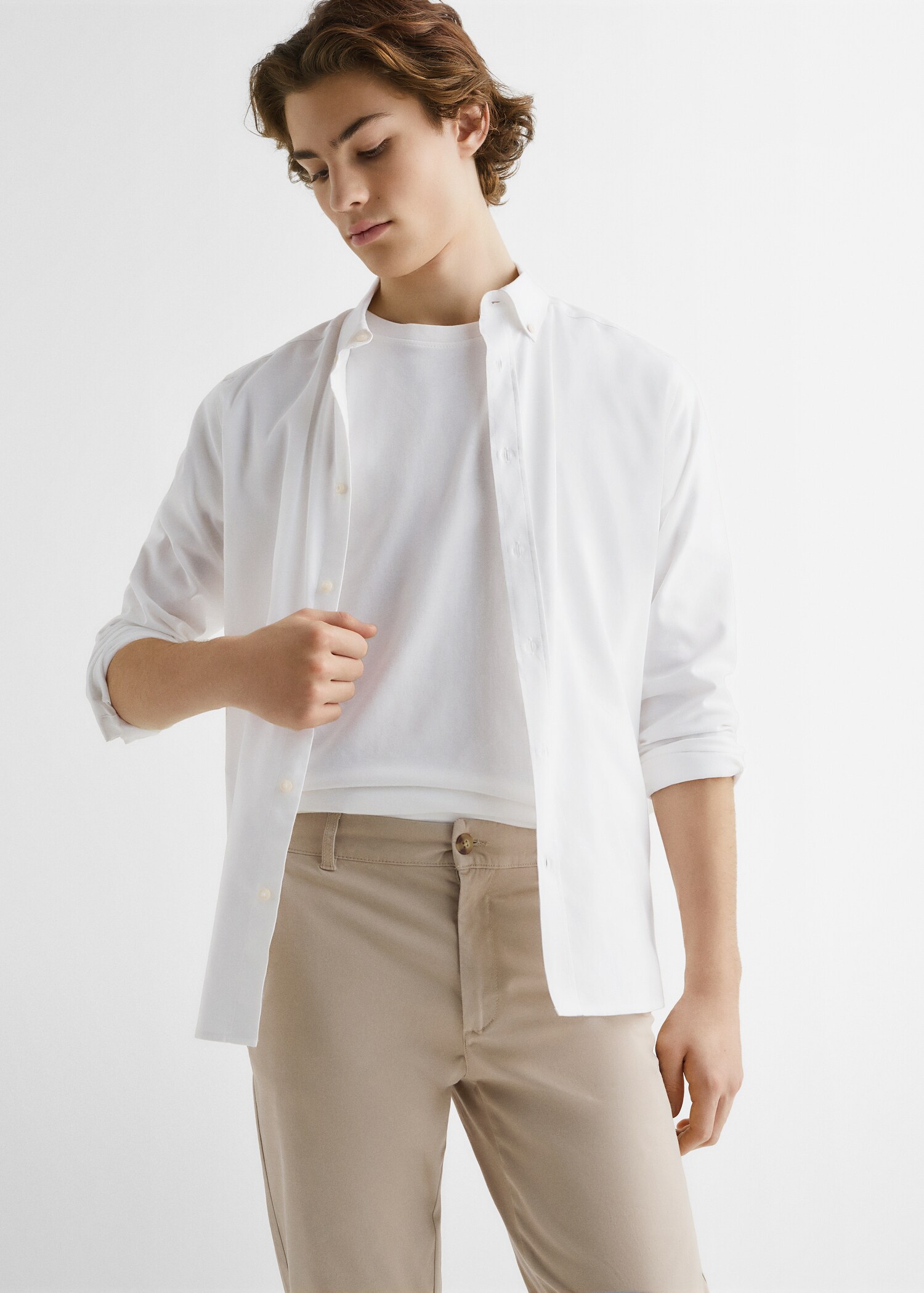 Cotton chinos - Medium plane