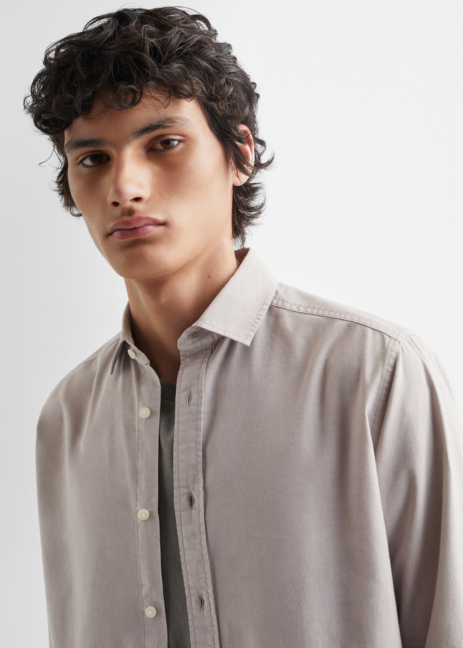 Essential cotton-blend shirt - Details of the article 1