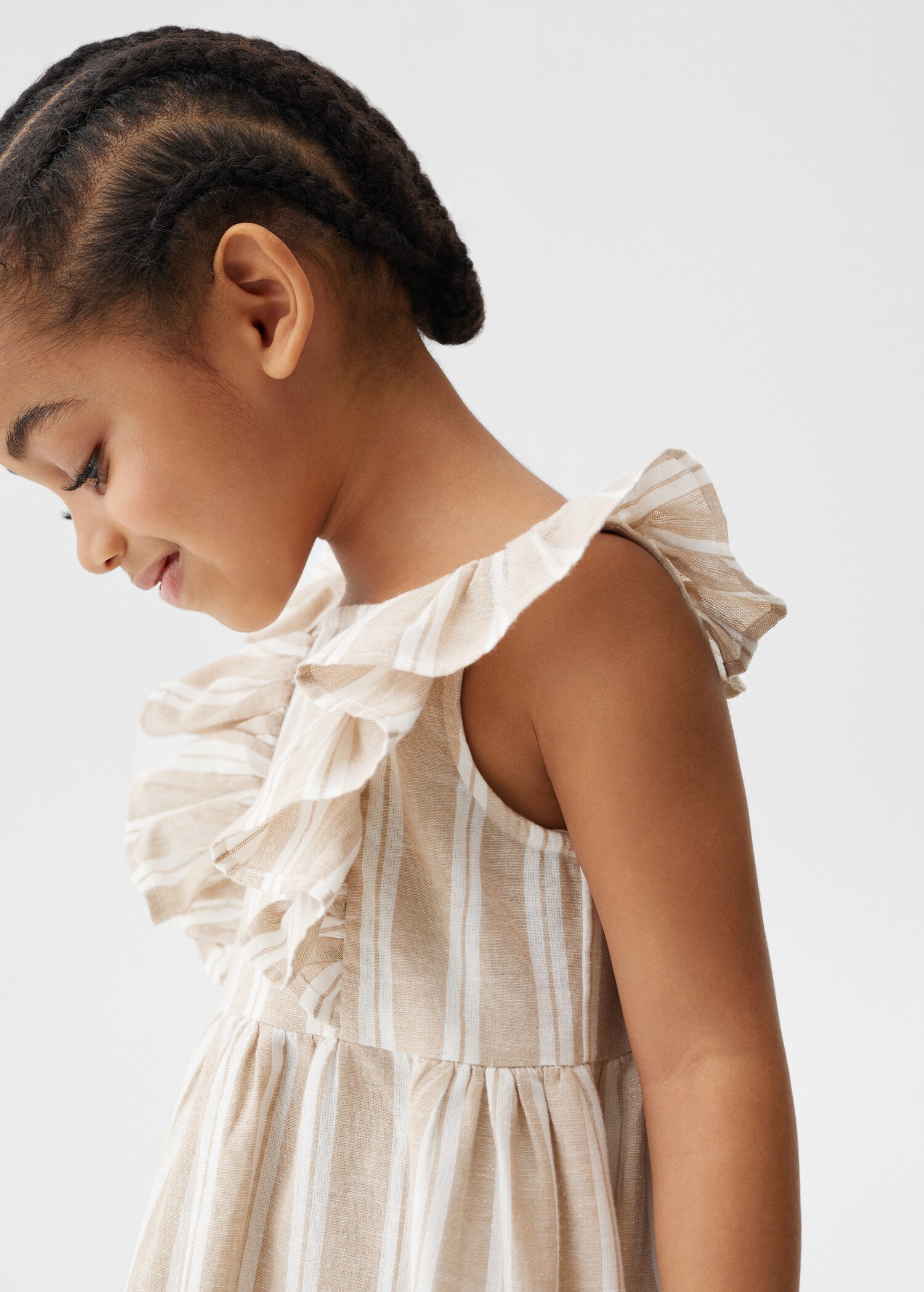 Striped ruffle dress - Details of the article 1