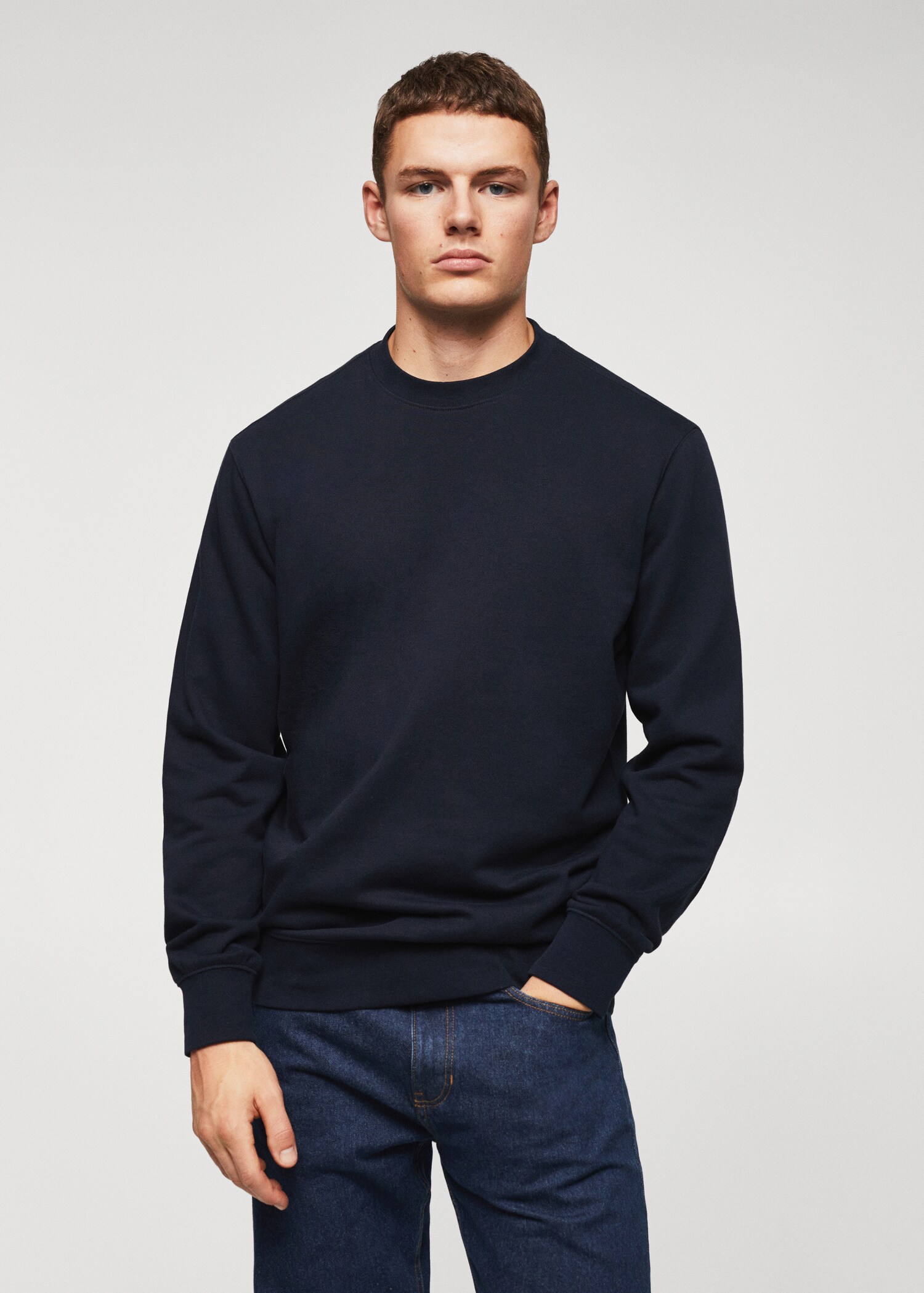 Lätt sweatshirt bomull - Bild av mittparti