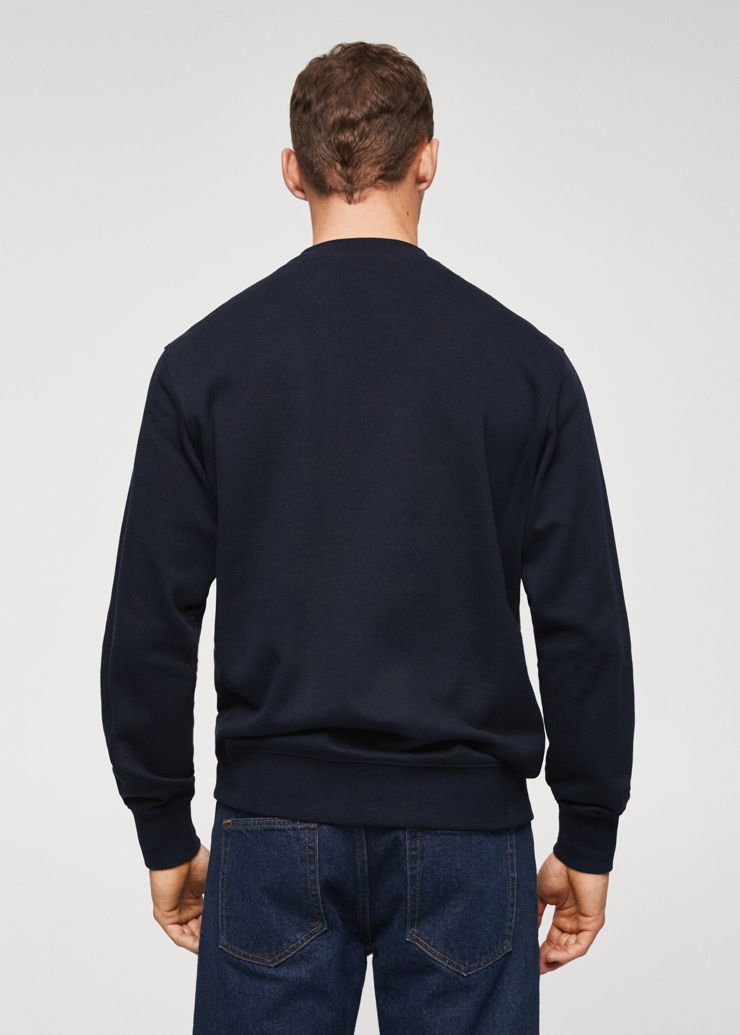 Lätt sweatshirt bomull - Artikelns baksida