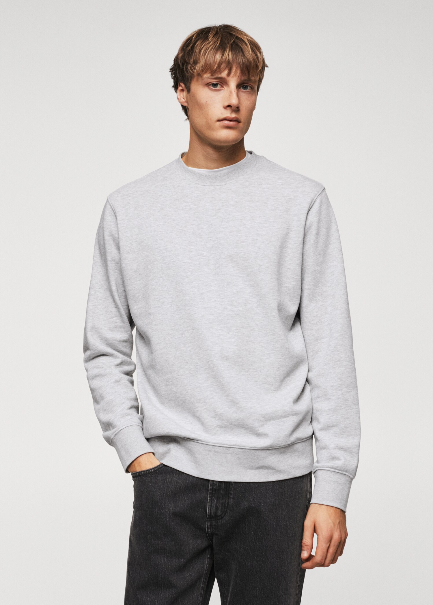 Lätt sweatshirt bomull - Bild av mittparti
