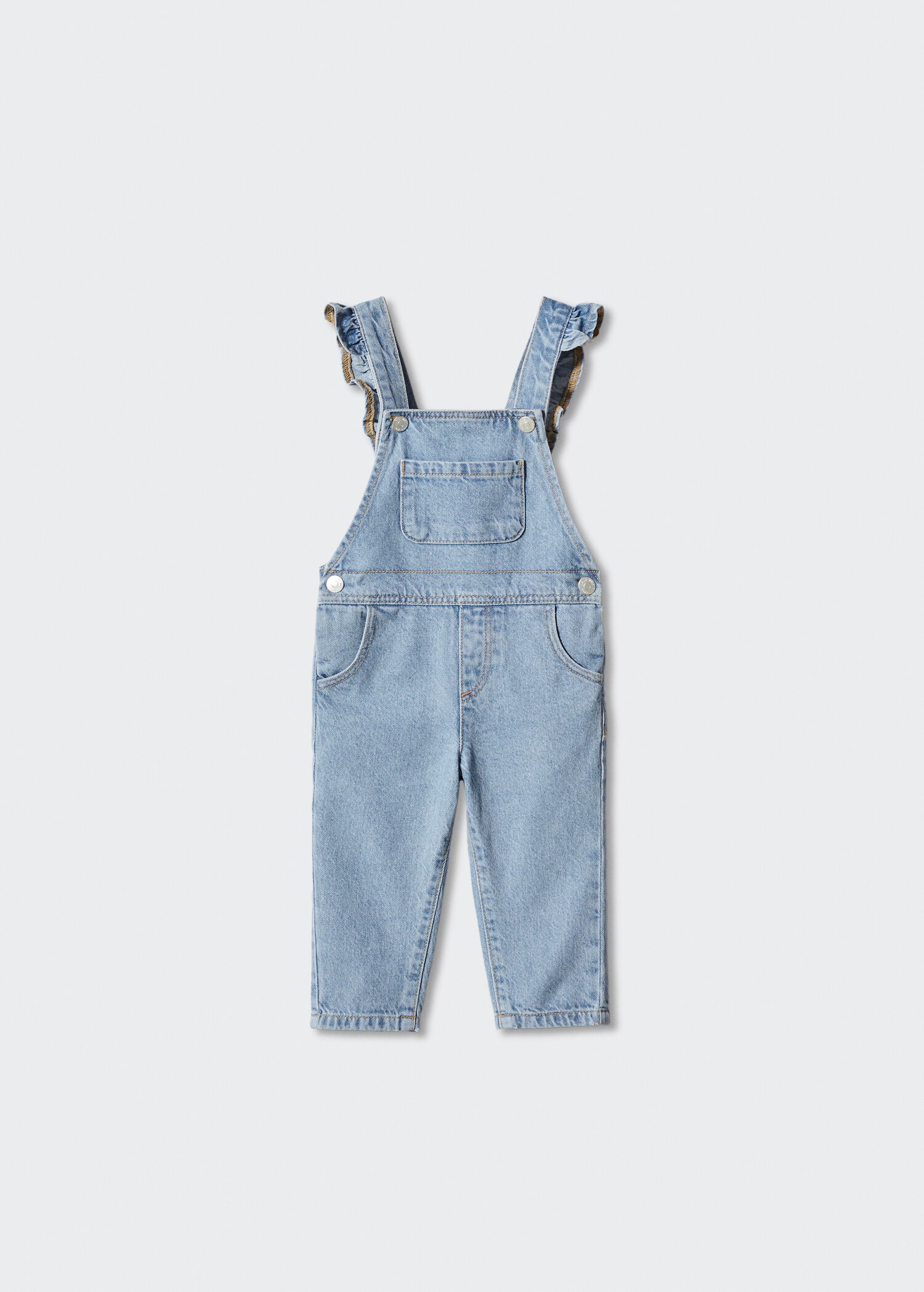 Jeans-Latzhose mit Rüschen - Artikel ohne Model