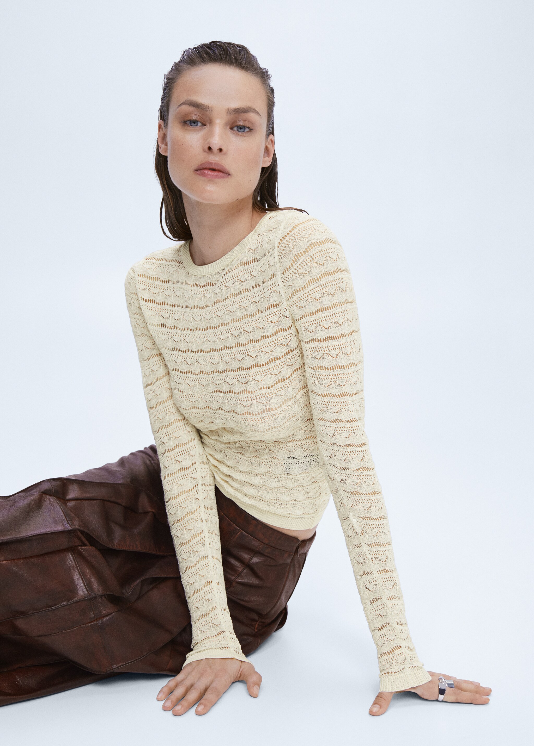 Openwork knit sweater - Details of the article 2