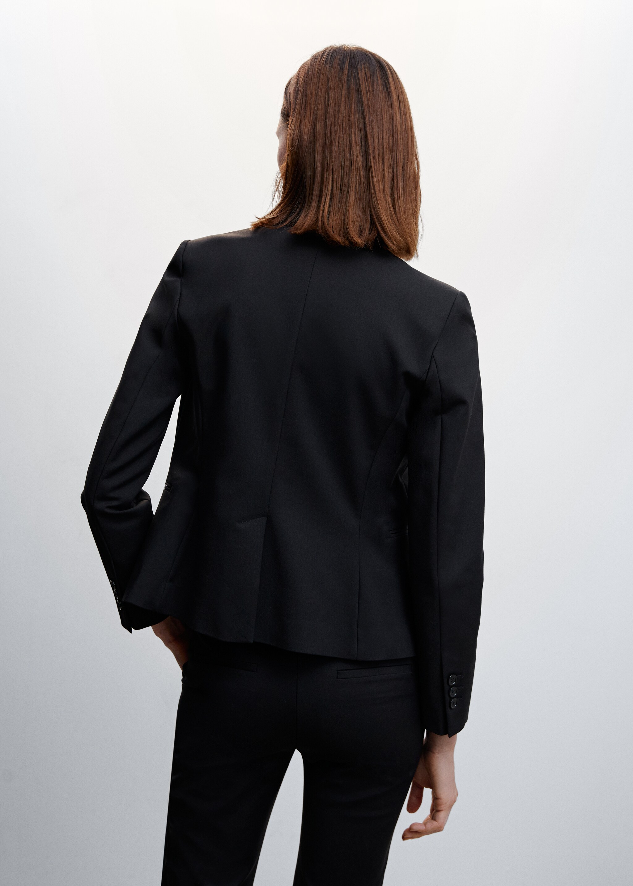 Fitted suit jacket with pocket  - Reverse of the article