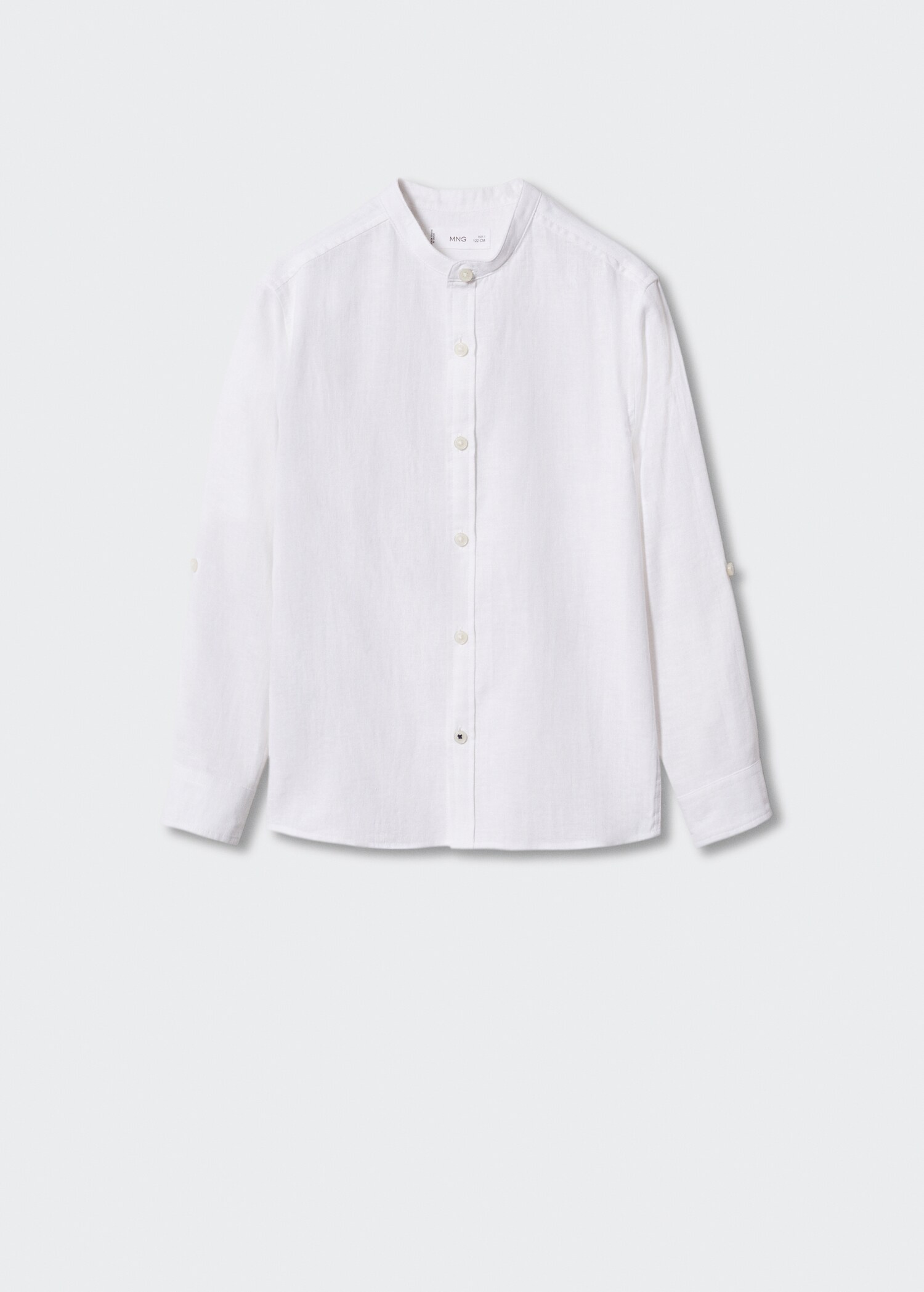 Mao collar linen shirt - Article without model