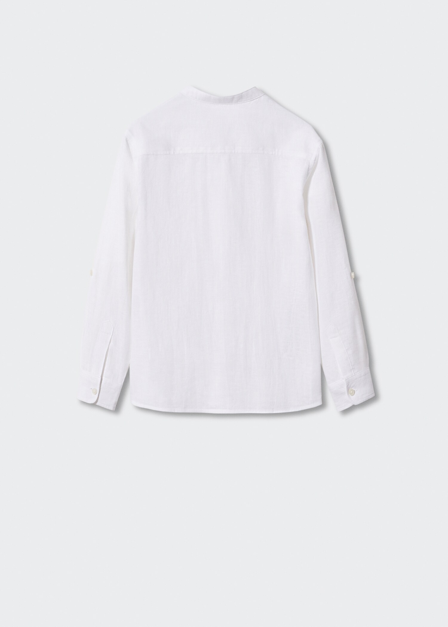 Mao collar linen shirt - Reverse of the article