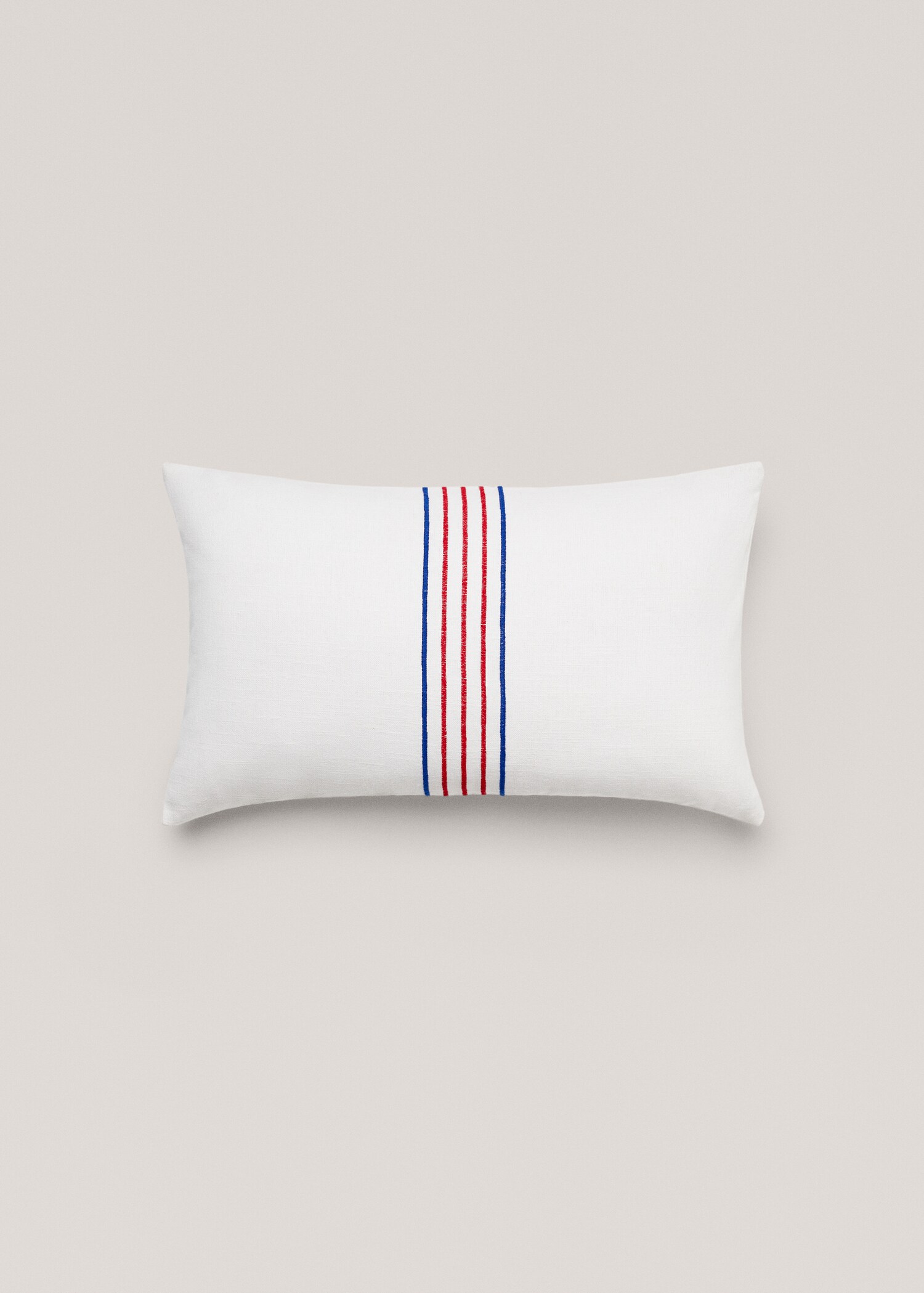 Embroidered striped cushion cover 30x50cm - Article without model