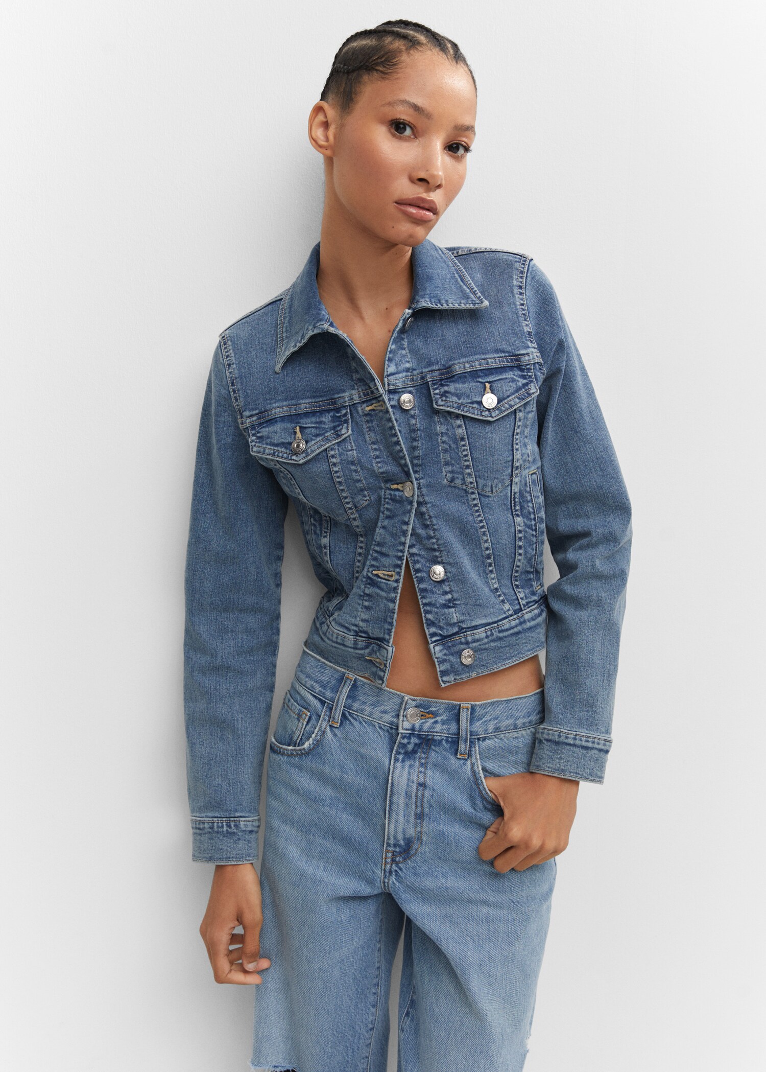 Pocketed denim jacket - Medium plane