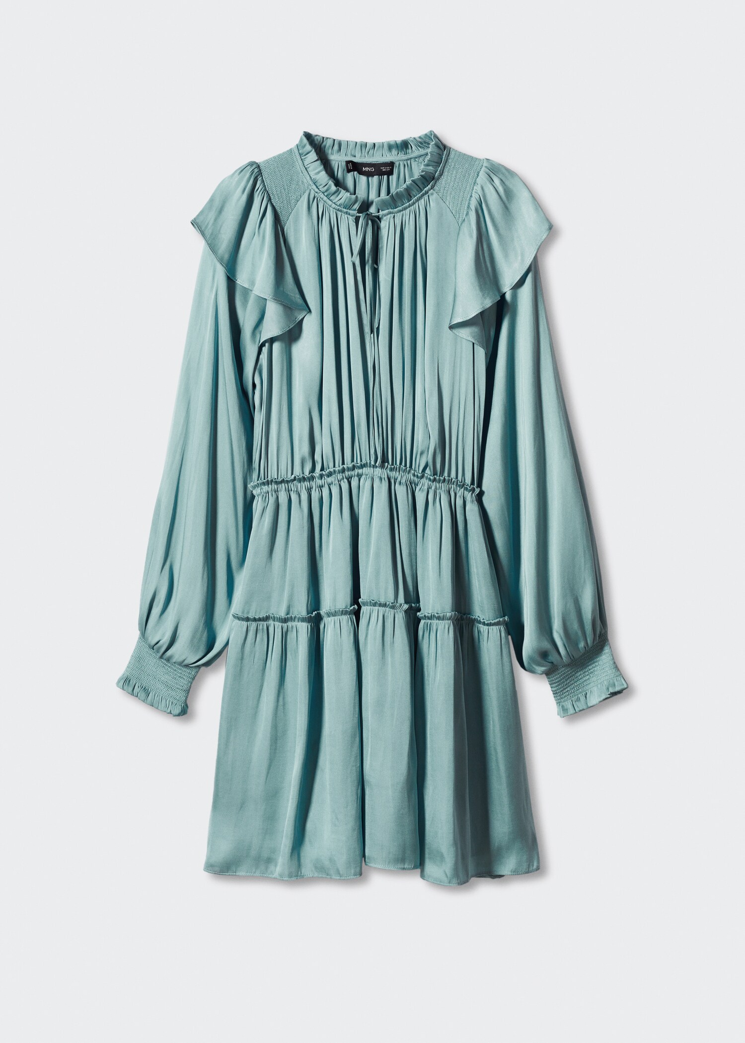 Ruffle satin dress - Article without model