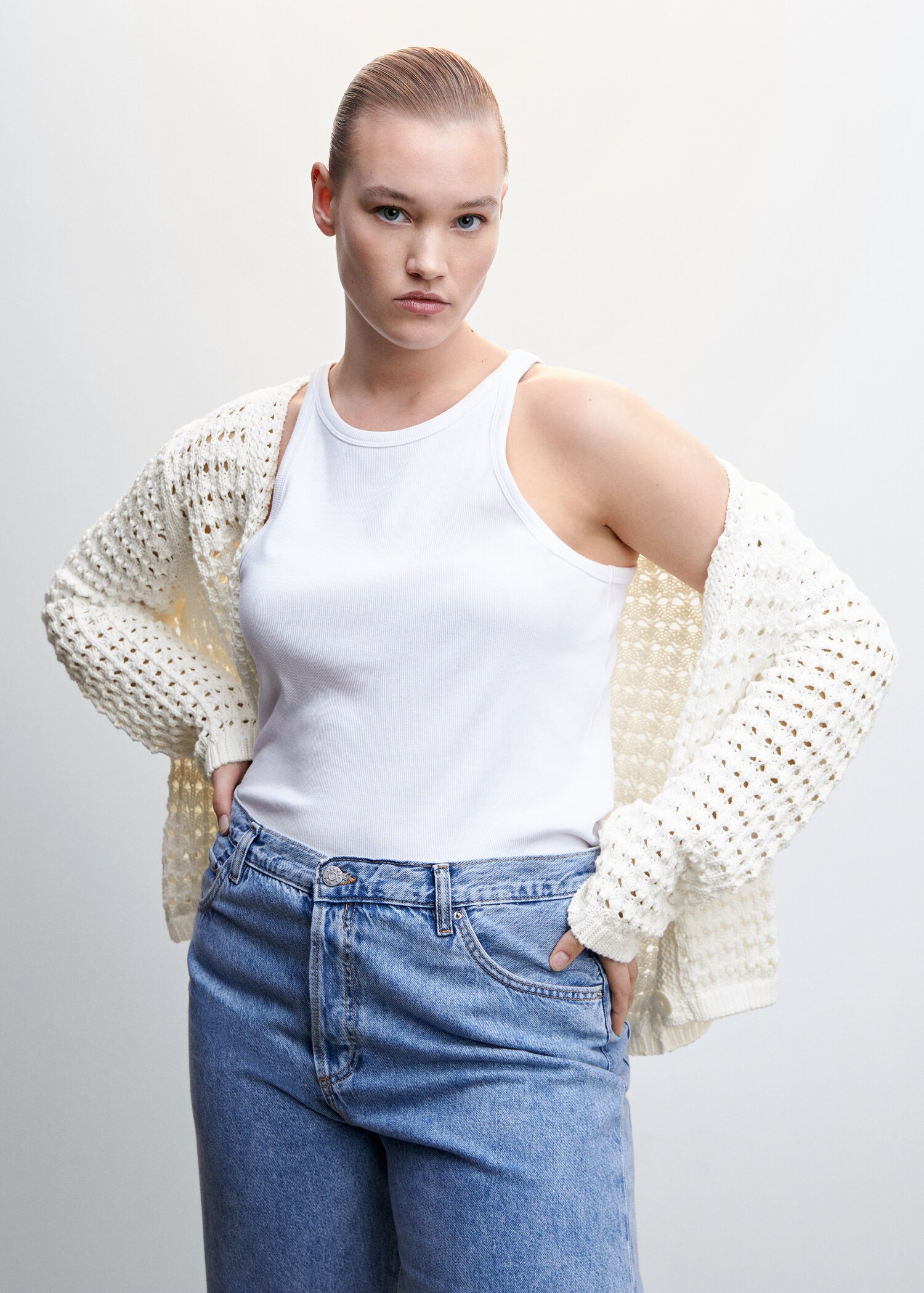 Openwork knit cardigan - Details of the article 5