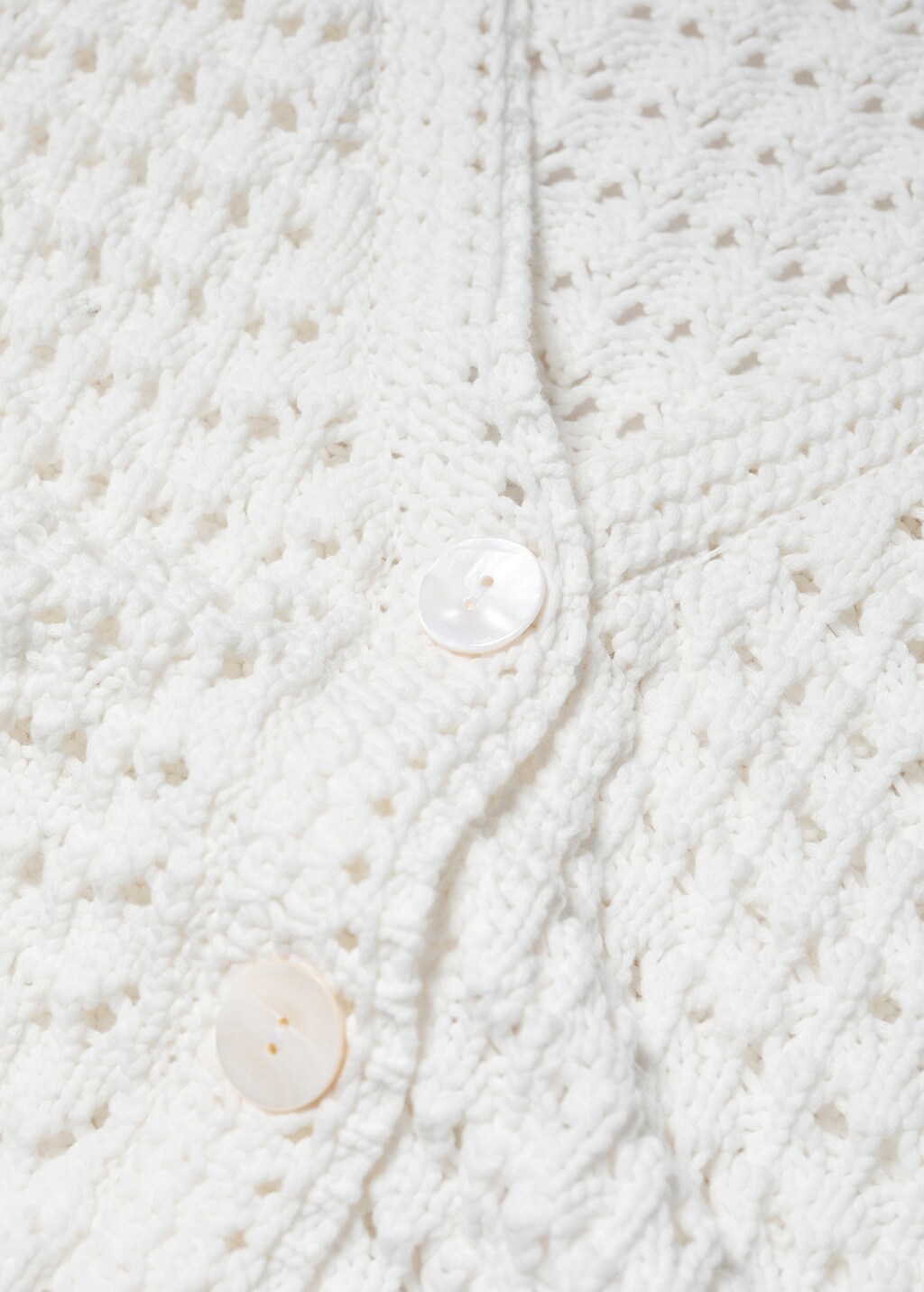 Openwork knit cardigan - Women | MANGO OUTLET USA