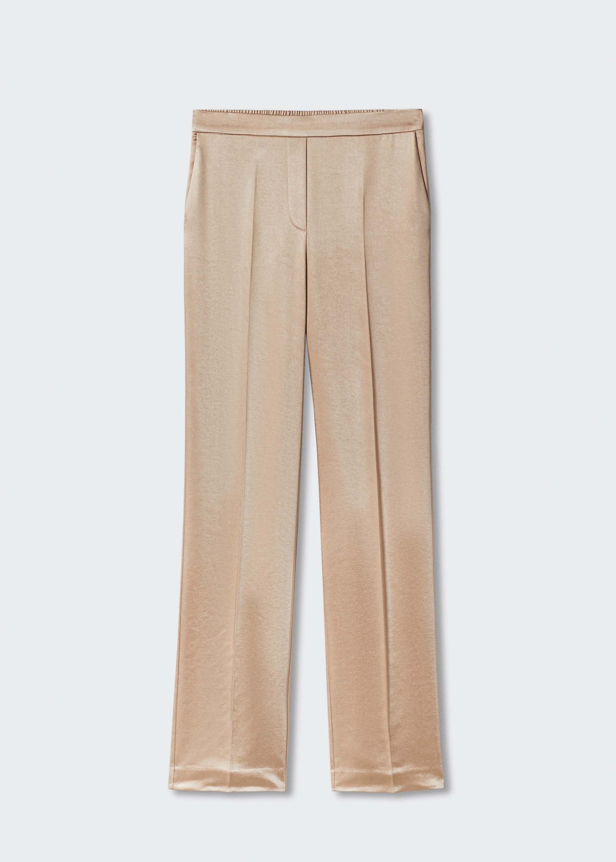 Satin trousers with elastic waist - Article without model