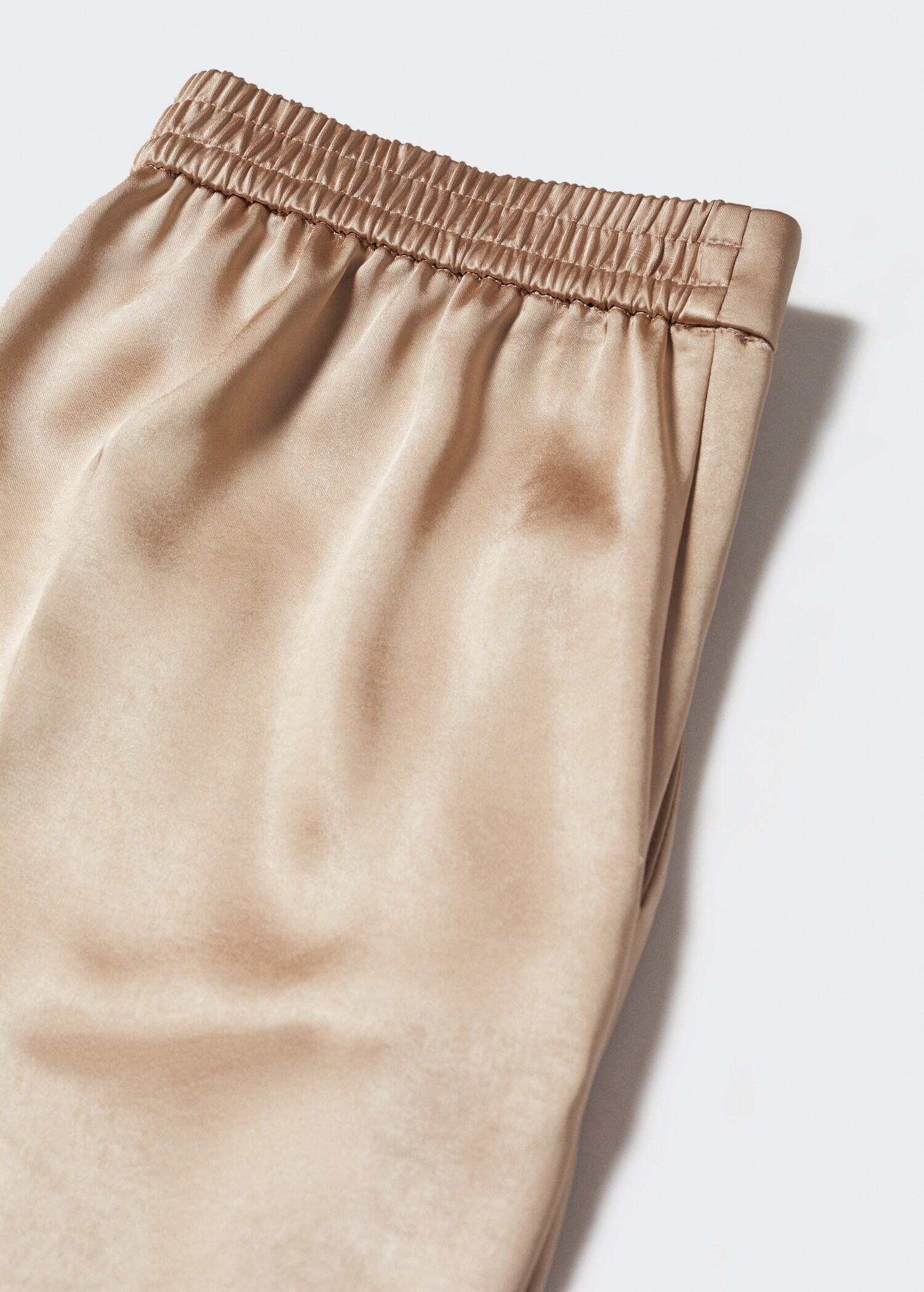 Satin pants with elastic waist - Details of the article 8