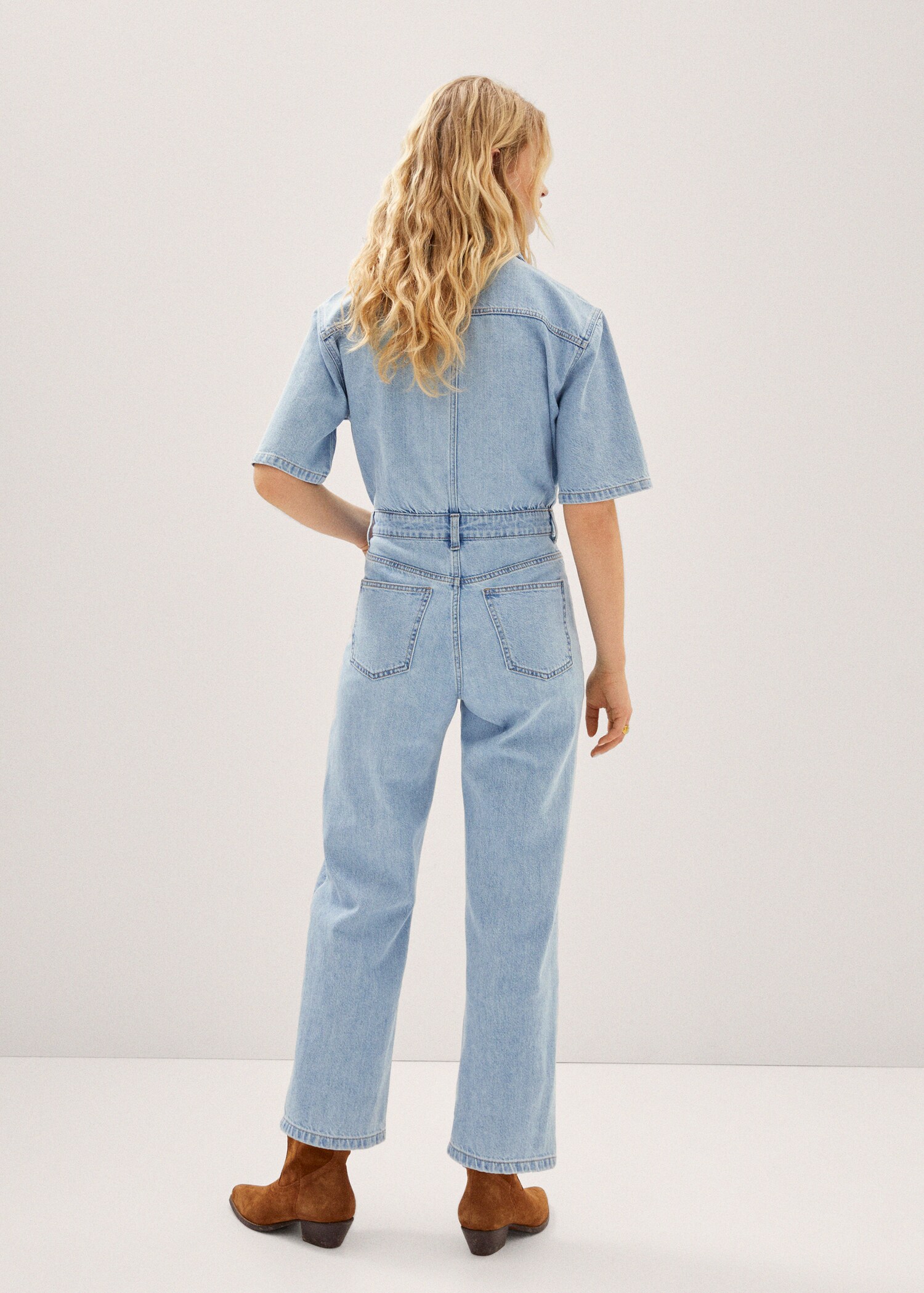 Long denim jumpsuit - Reverse of the article
