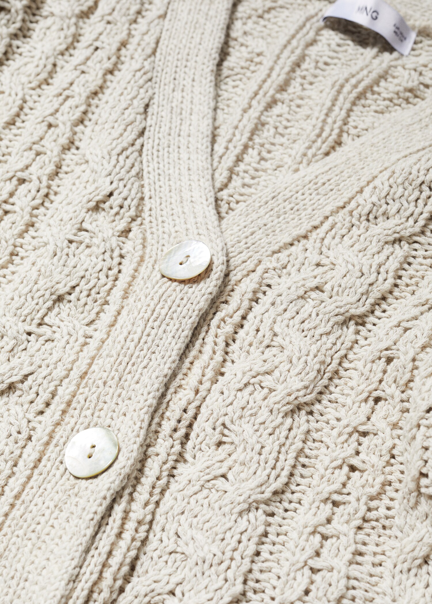 Buttoned knit braided cardigan - Details of the article 8