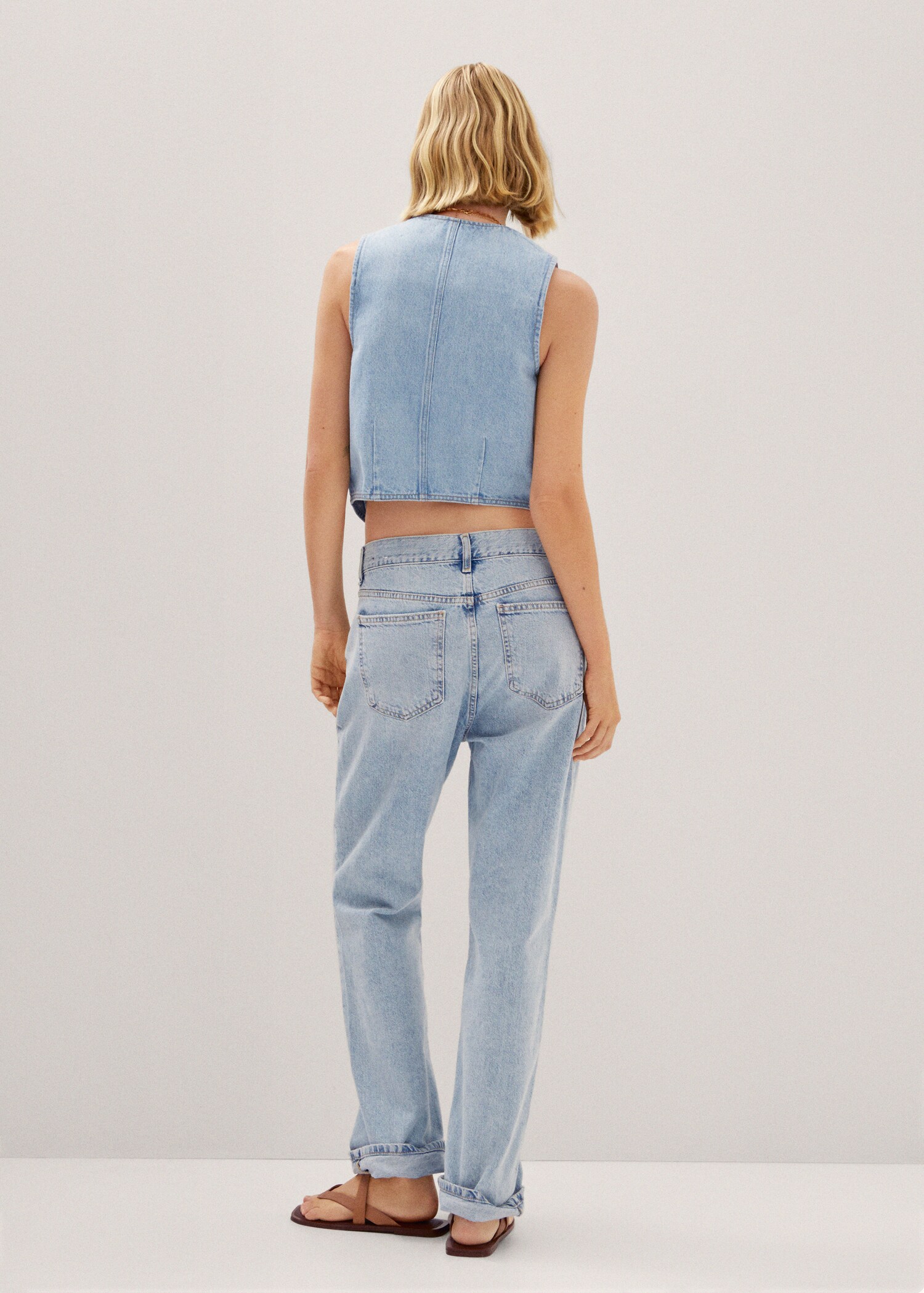 Gilet jean coutures - Verso de l’article