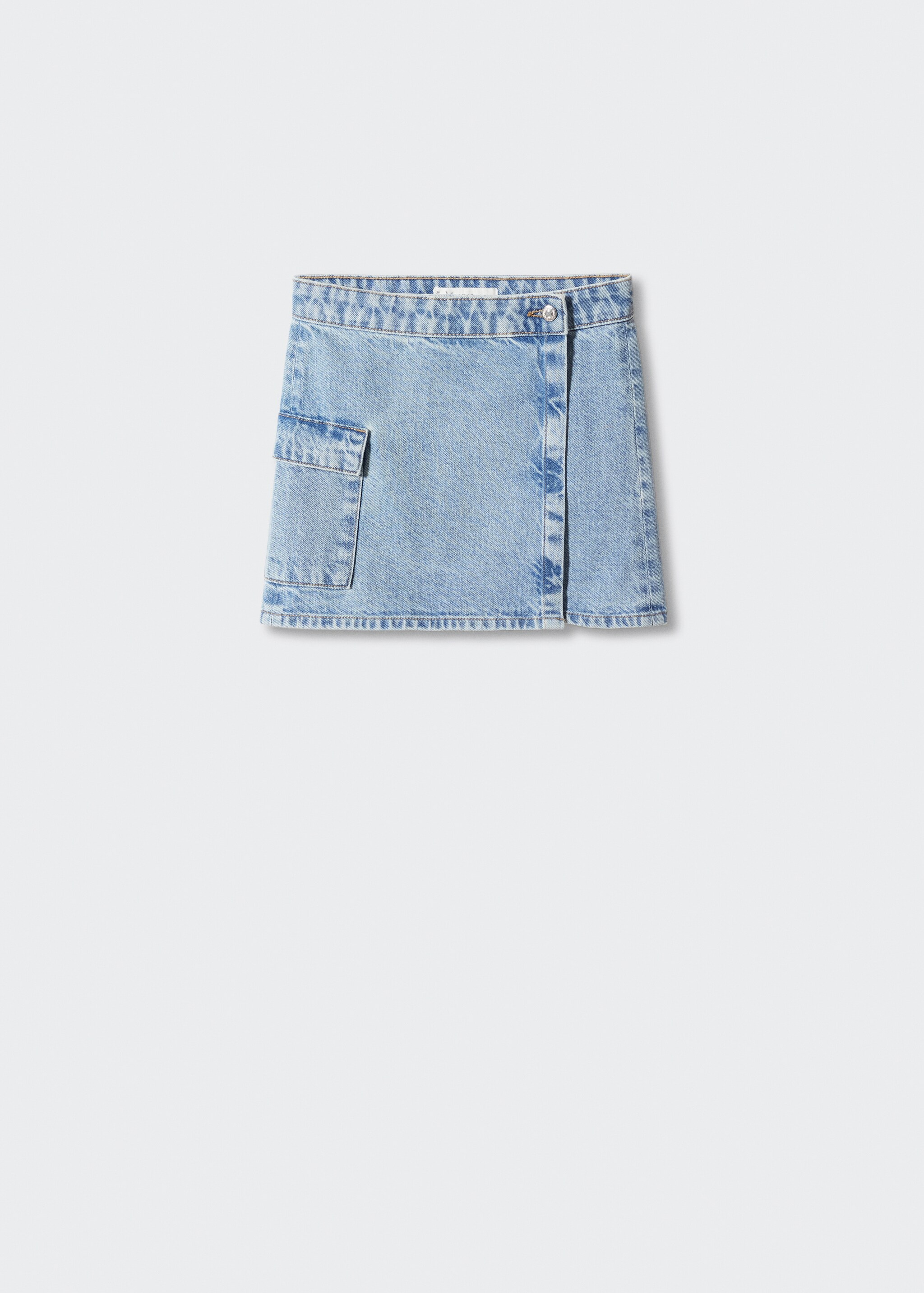 Crossed denim mini-skirt - Article without model
