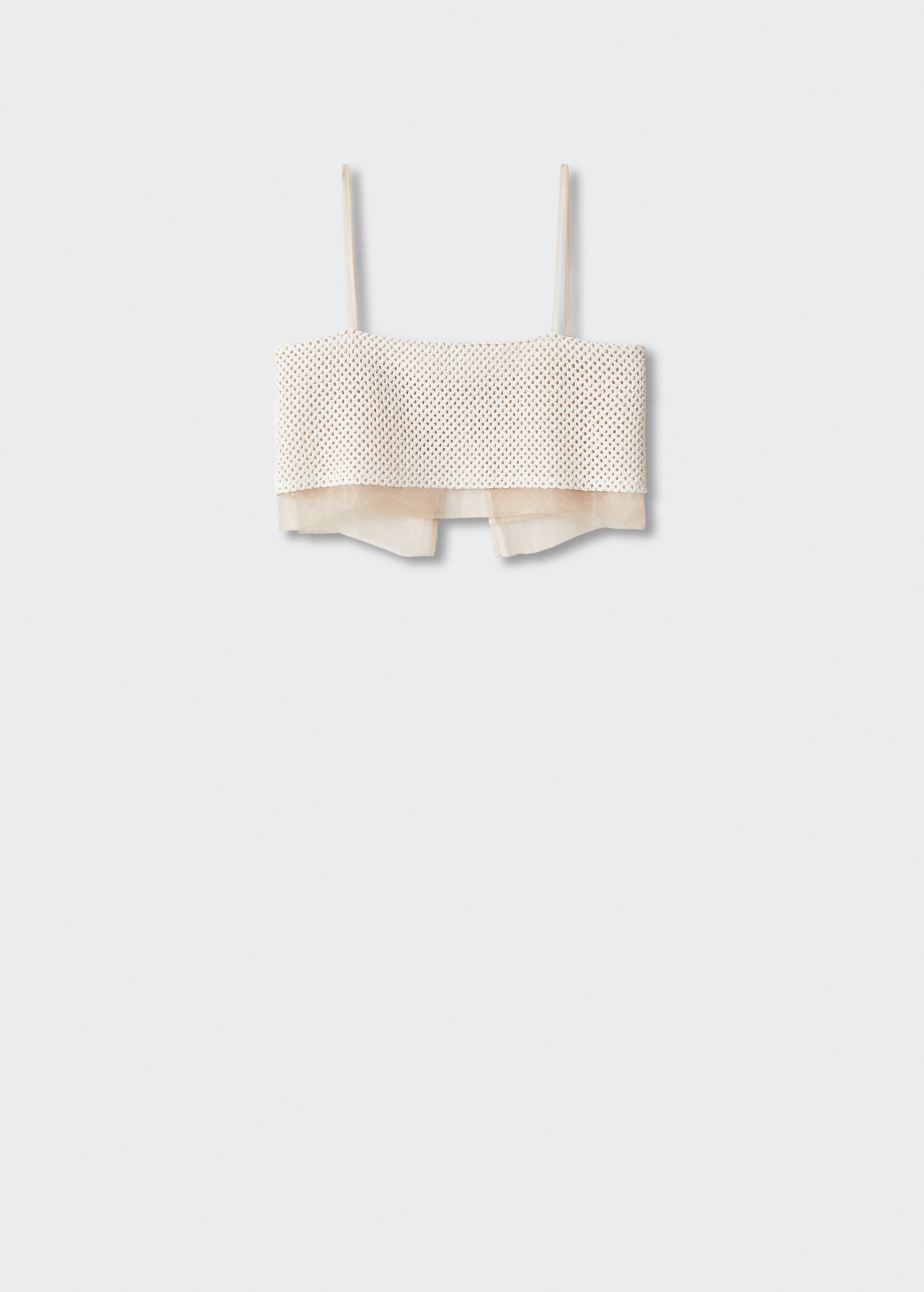 Crop-Top mit Ajourmuster - Artikel ohne Model