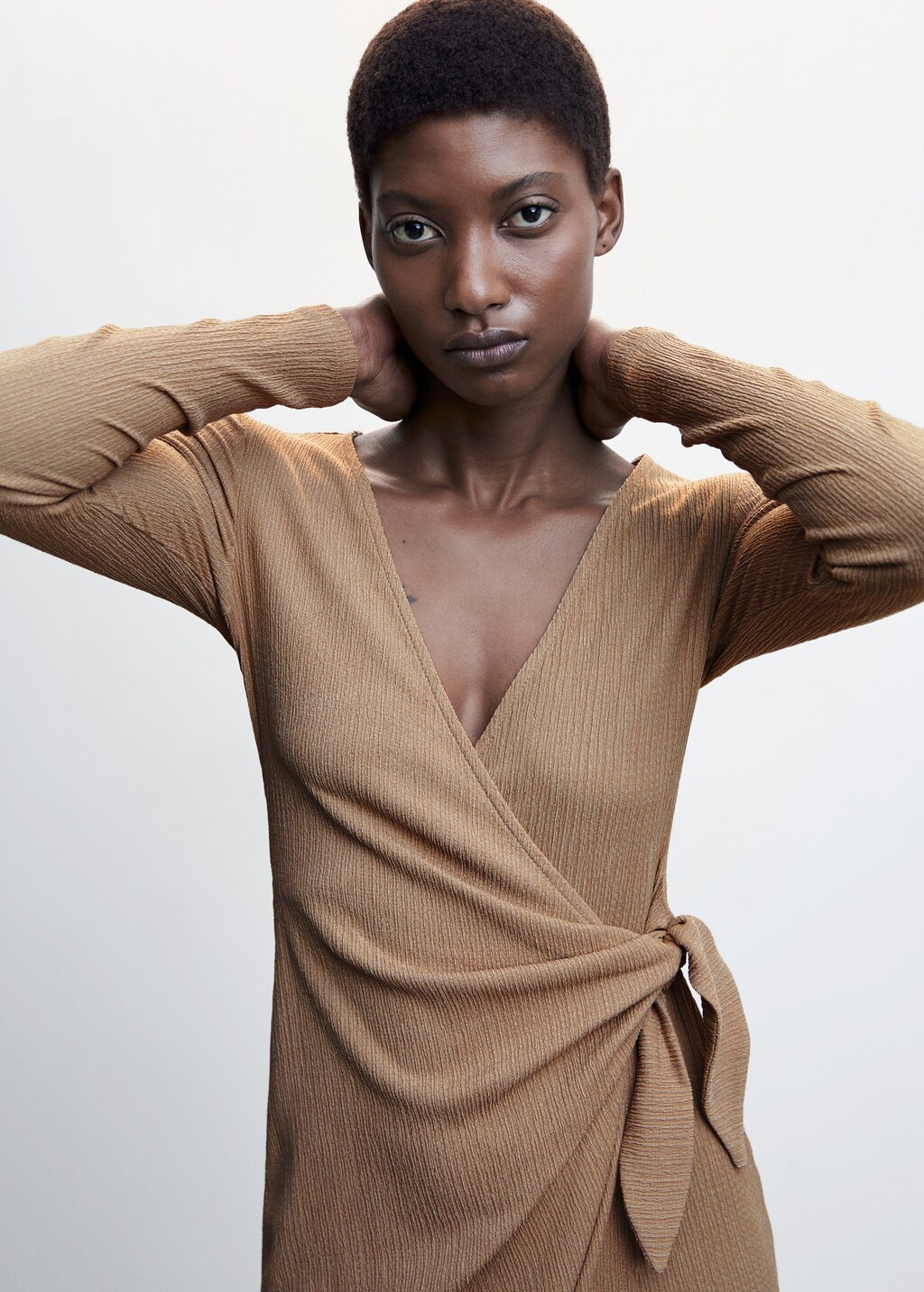 Bow wrap dress mango hotsell