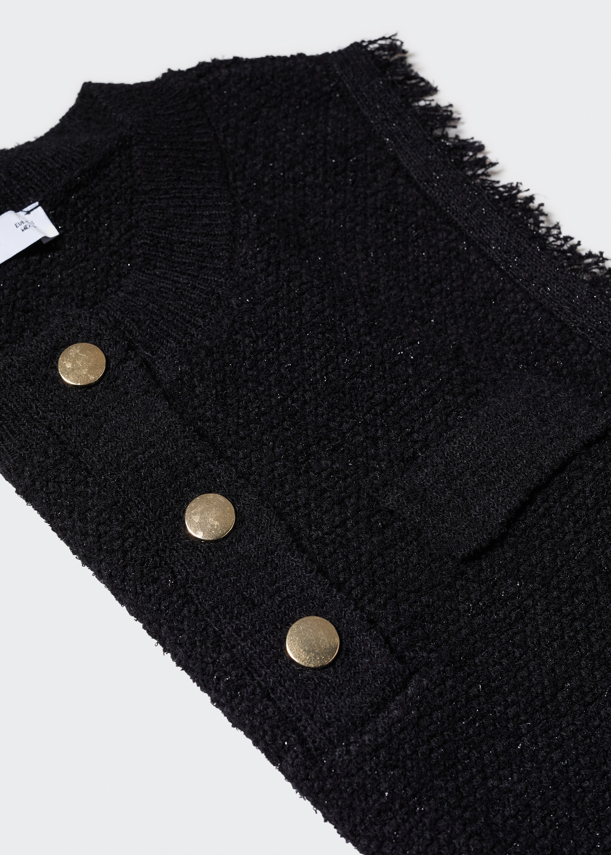 Knitted gilet with button collar - Details of the article 8