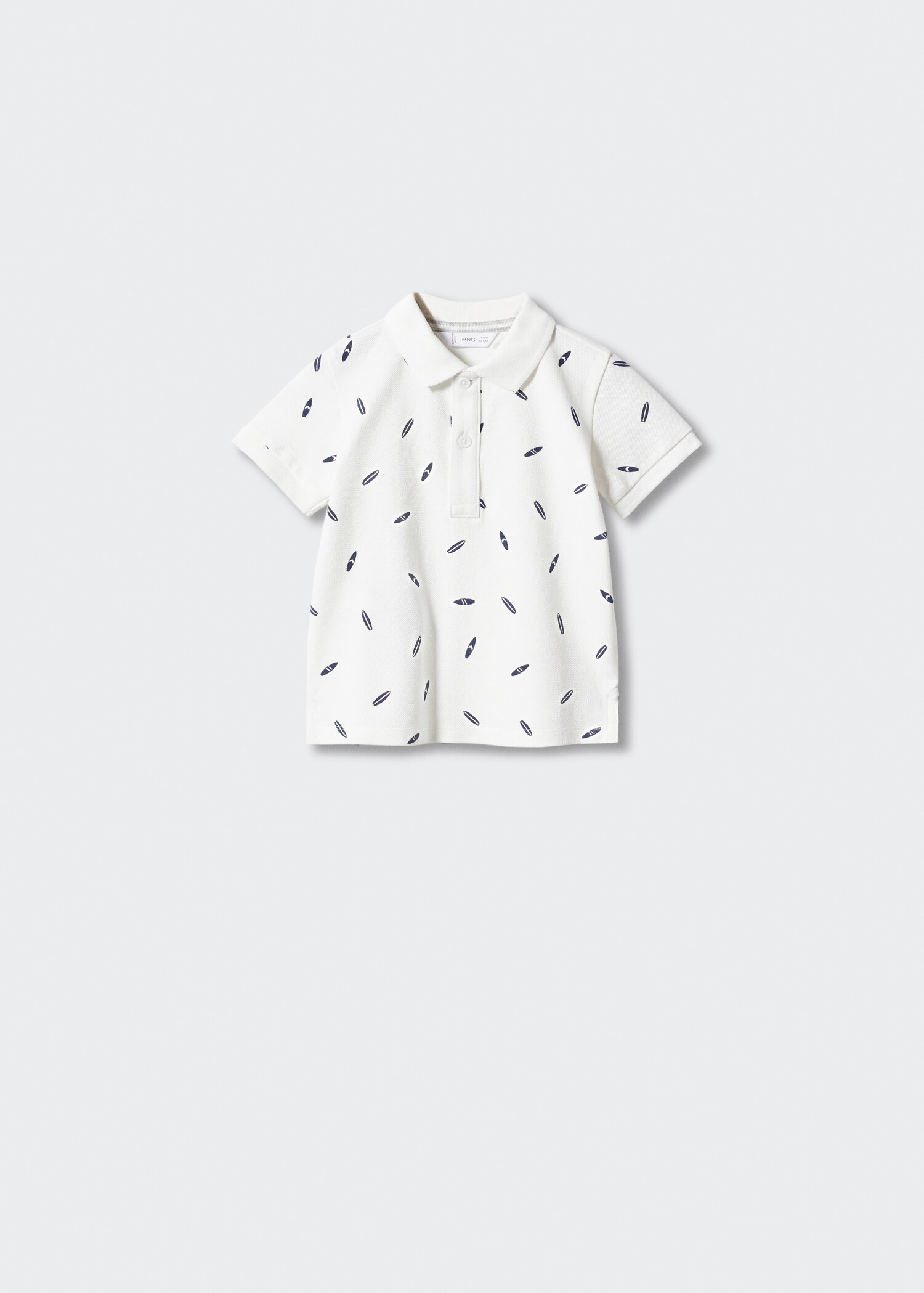 Printed cotton polo shirt - Article without model