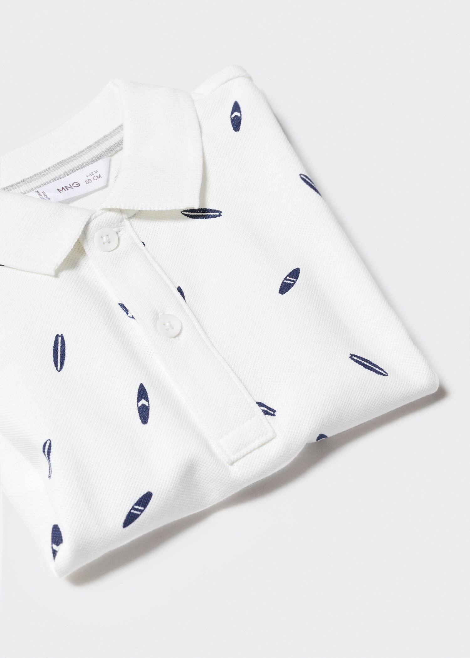 Printed cotton polo shirt - Details of the article 0