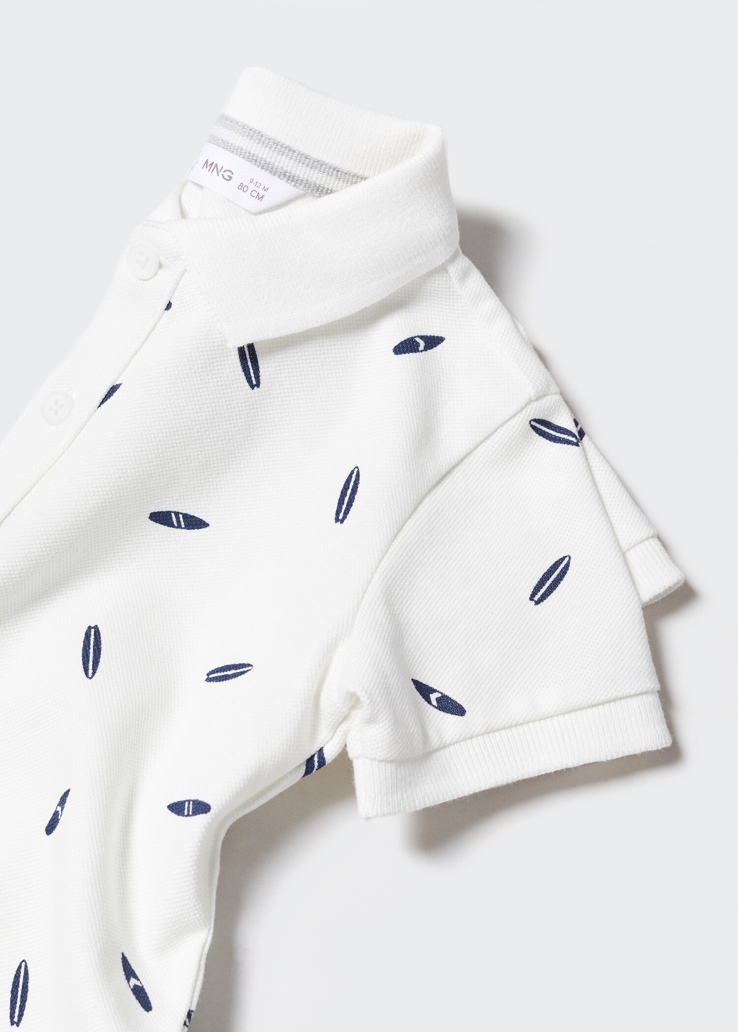 Printed cotton polo shirt - Details of the article 8