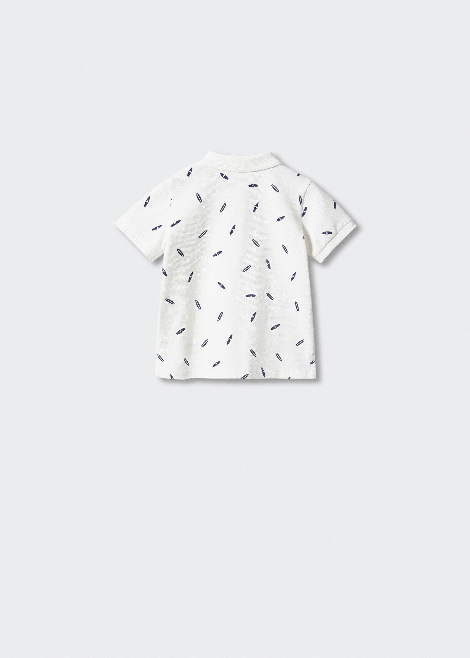 Printed cotton polo shirt - Reverse of the article