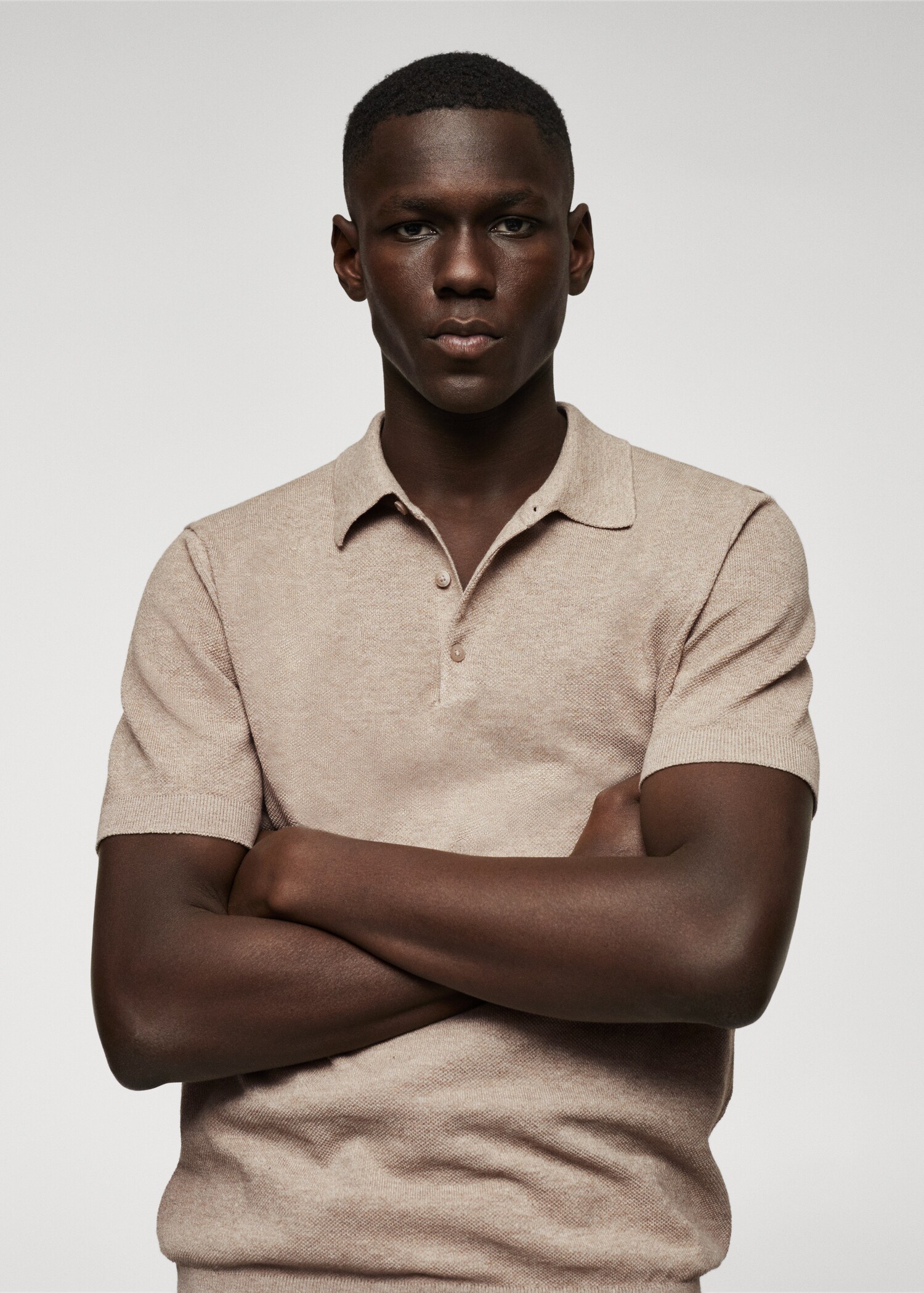Strick-Poloshirt aus Baumwolle - Detail des Artikels 1