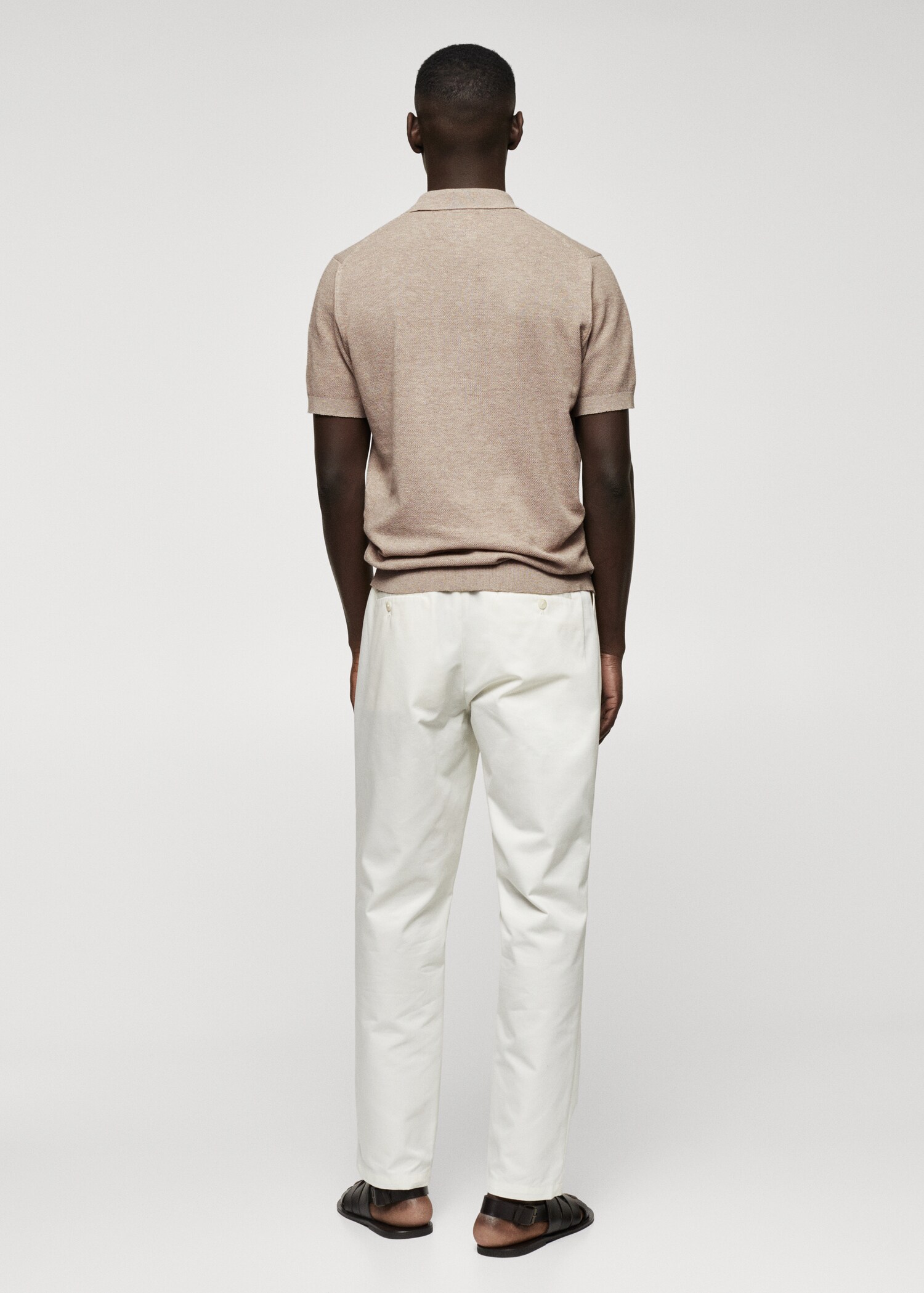 Strick-Poloshirt aus Baumwolle - Rückseite des Artikels