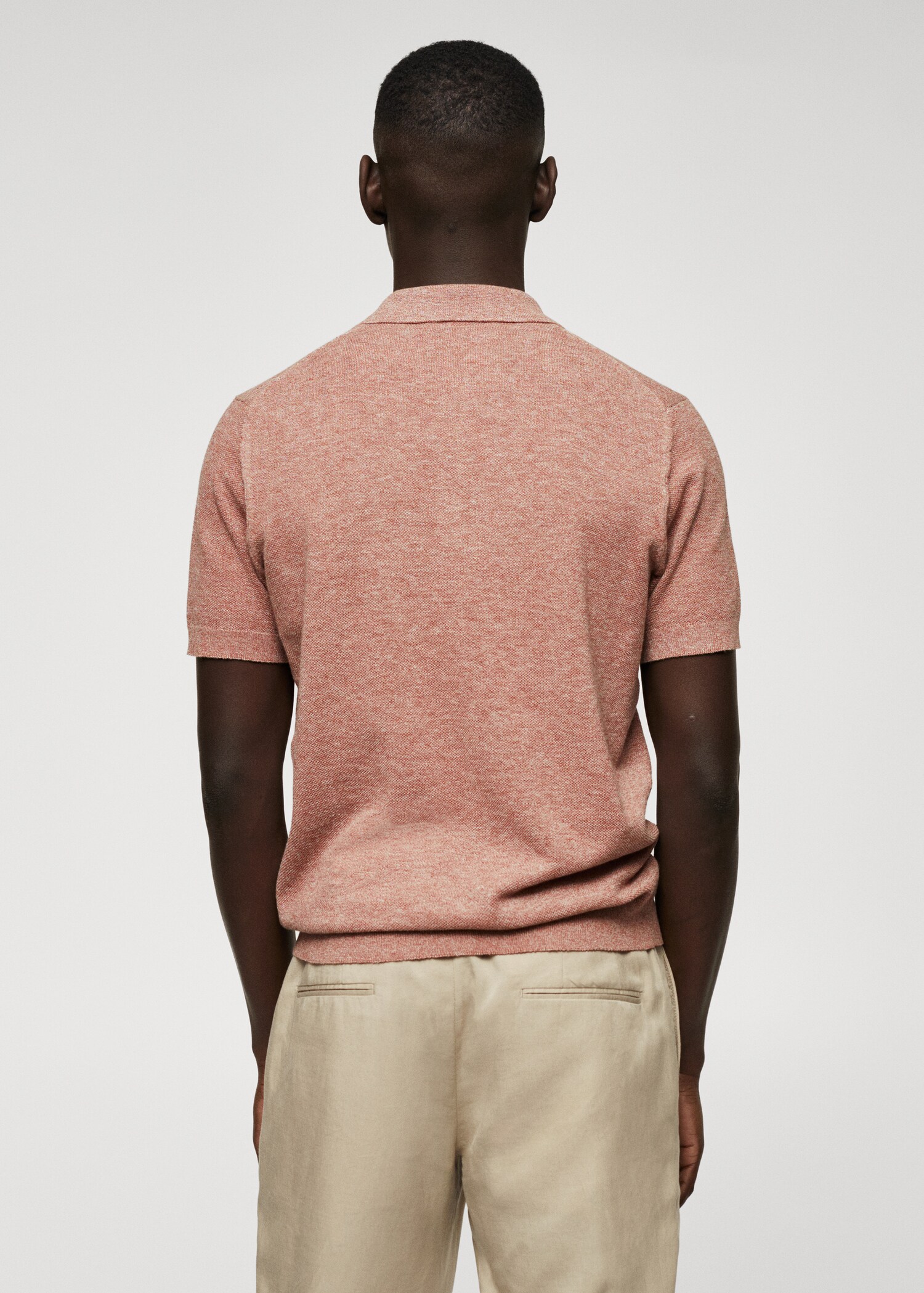 Strick-Poloshirt aus Baumwolle - Rückseite des Artikels