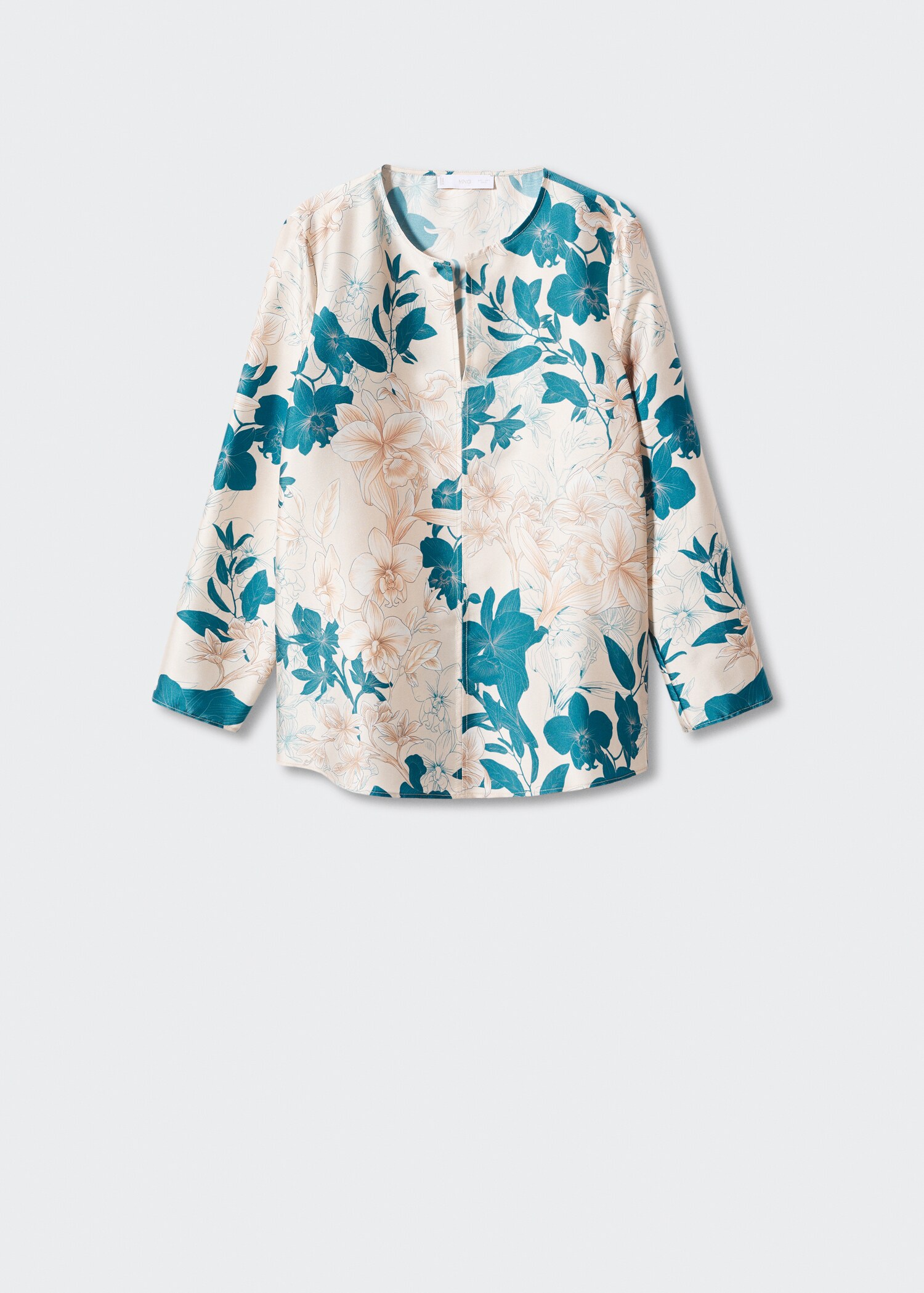Satinbluse mit Blumenmuster - Artikel ohne Model