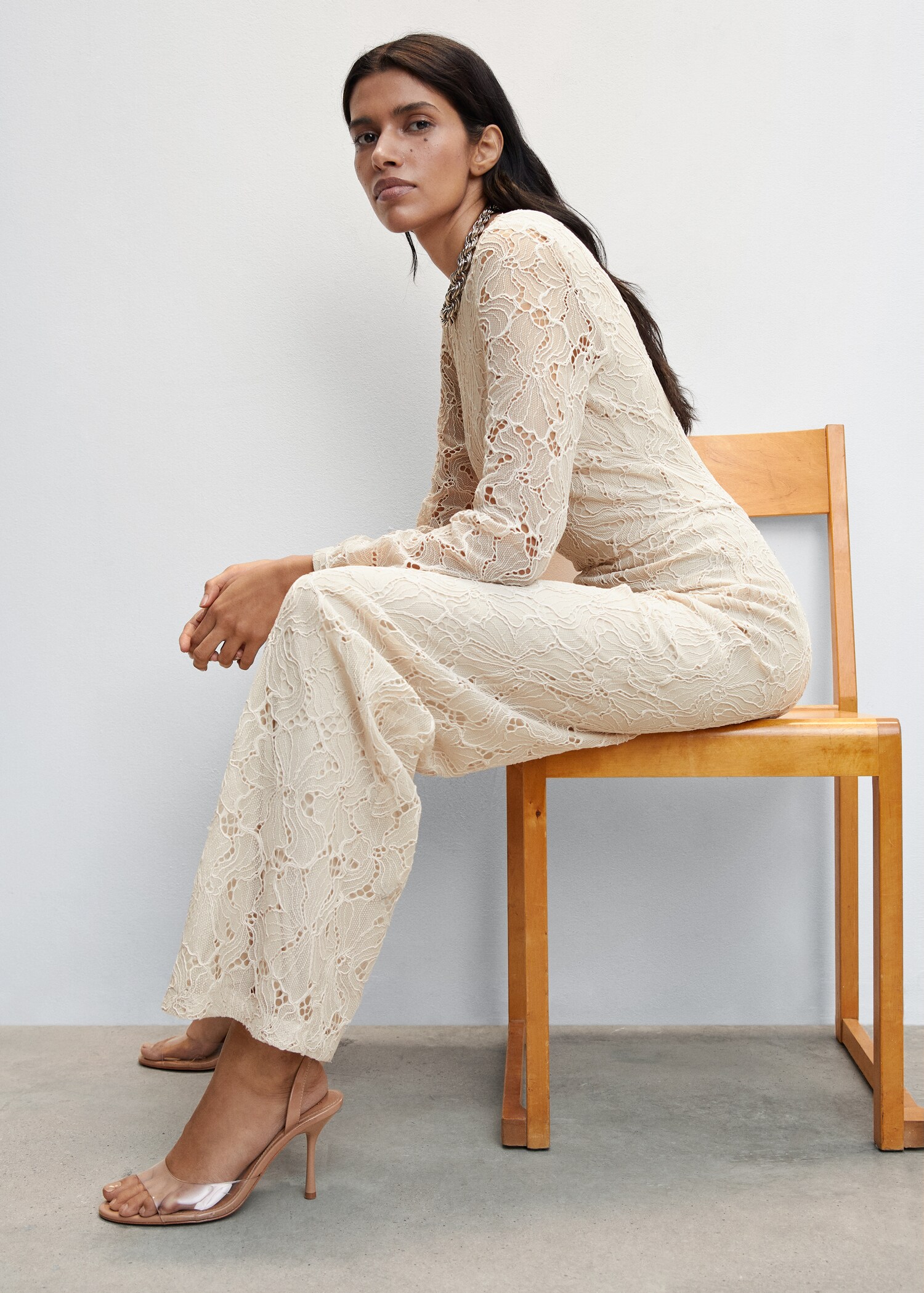 Lace long jumpsuit - Details of the article 2