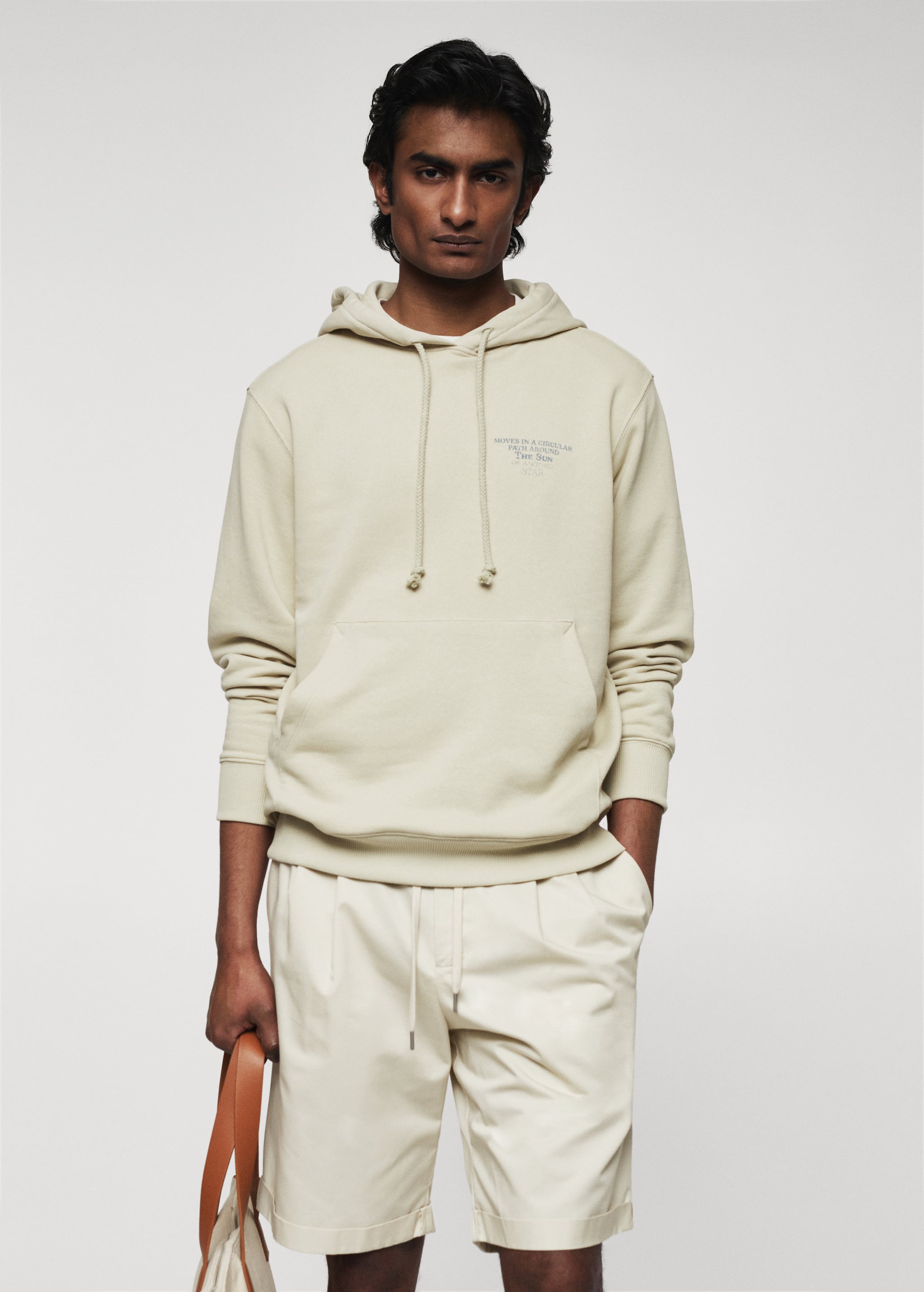 100% cotton hooded sweatshirt text - Medium plane