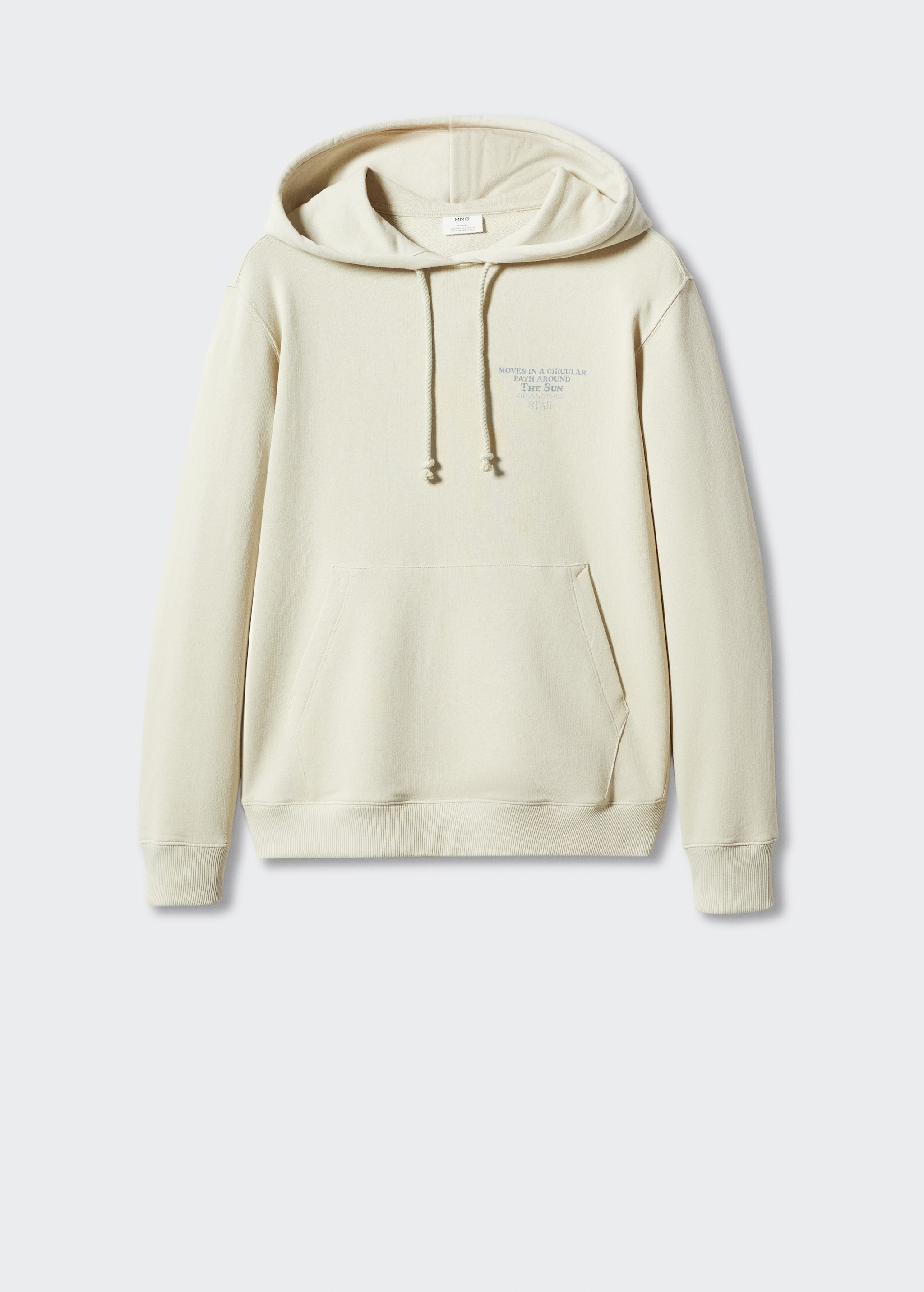 100% cotton hooded sweatshirt text - Article without model