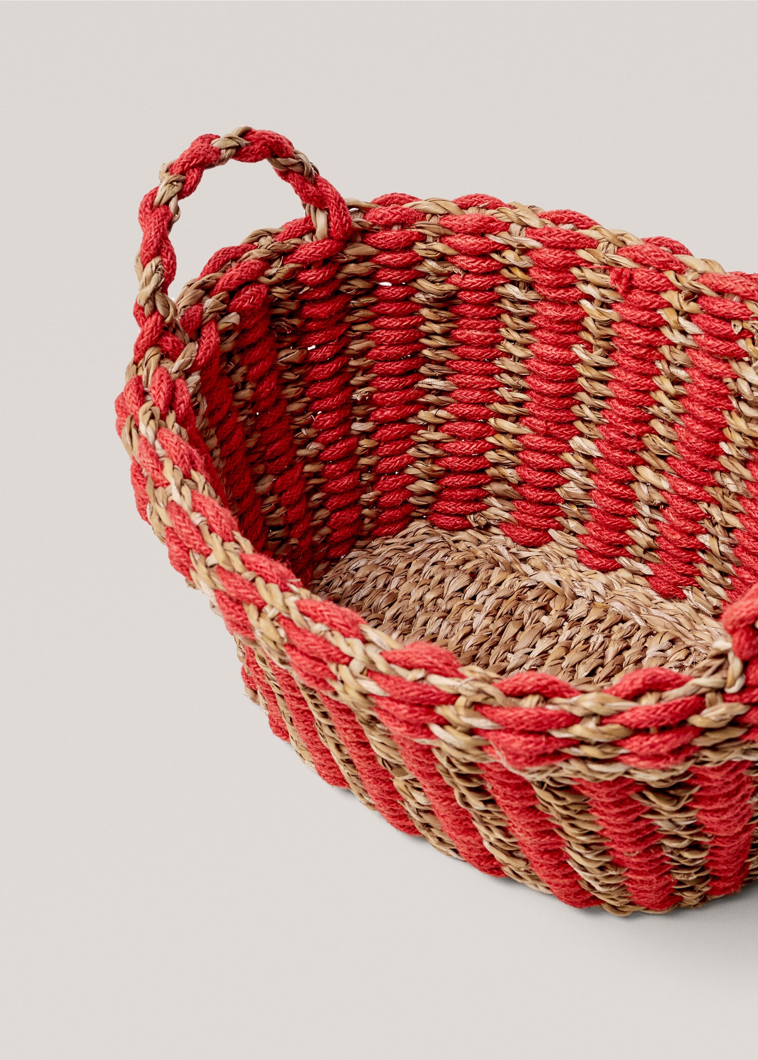 Kombinierter Korb aus Jute und Totora-Schilf 30 x 24 cm - Detail des Artikels 2