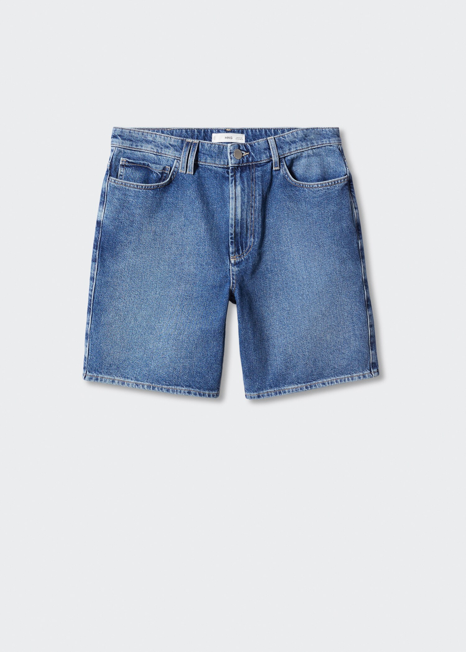 Regular-fit denim bermuda shorts - Article without model