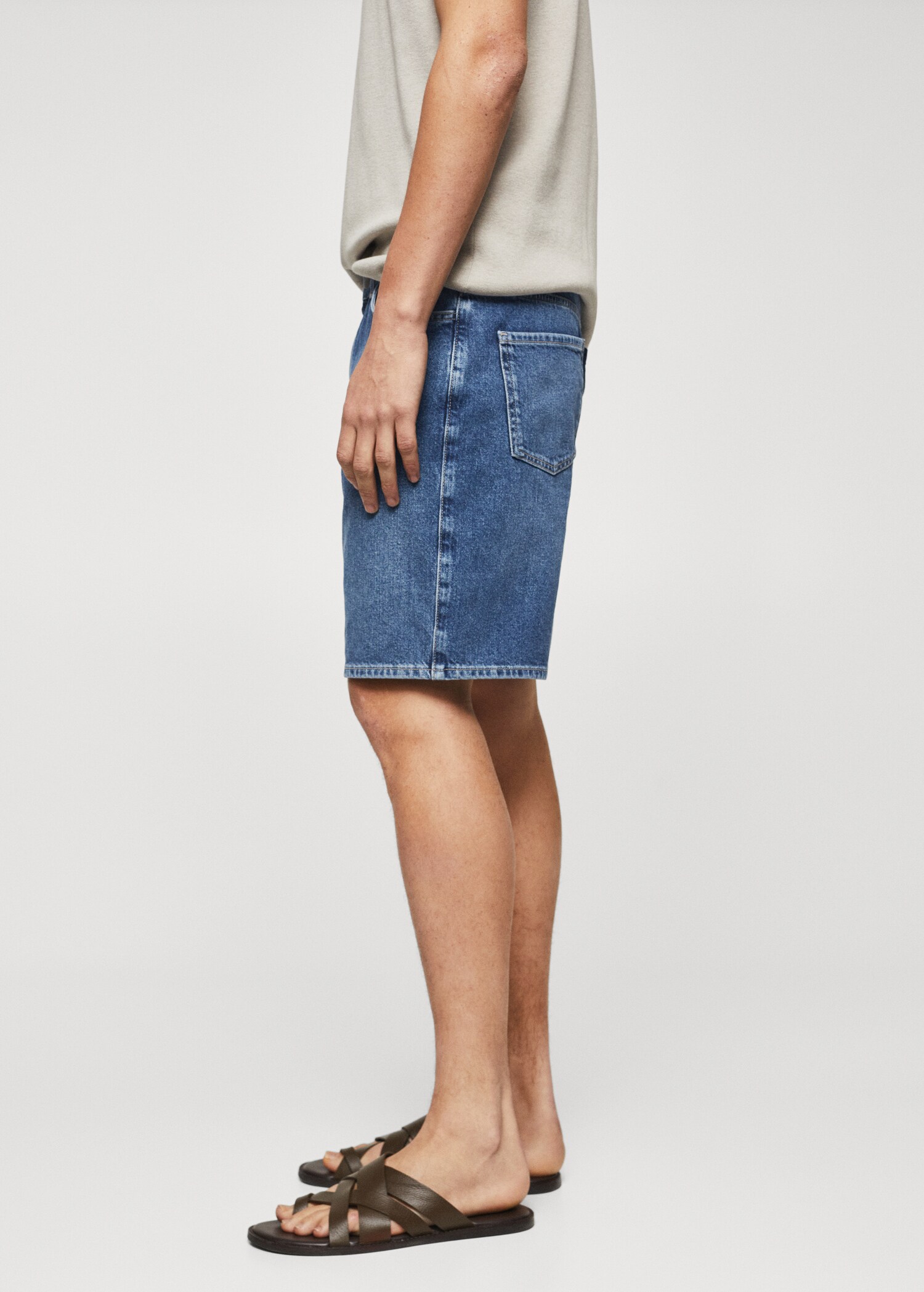 Regular-fit denim bermuda shorts - Details of the article 6