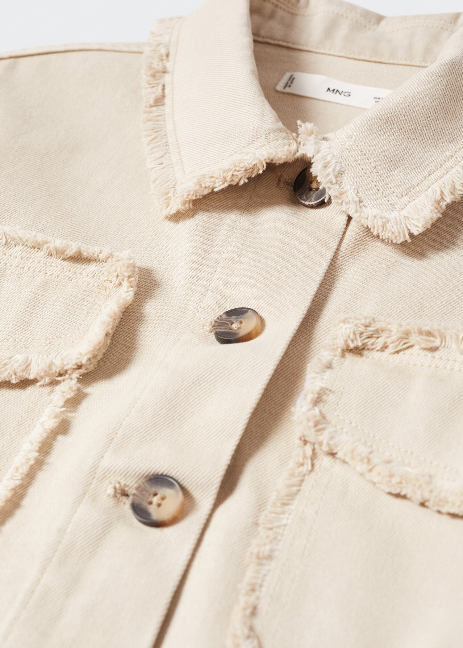 Overshirt din denim cu buzunare - Detaliu al articolului 8